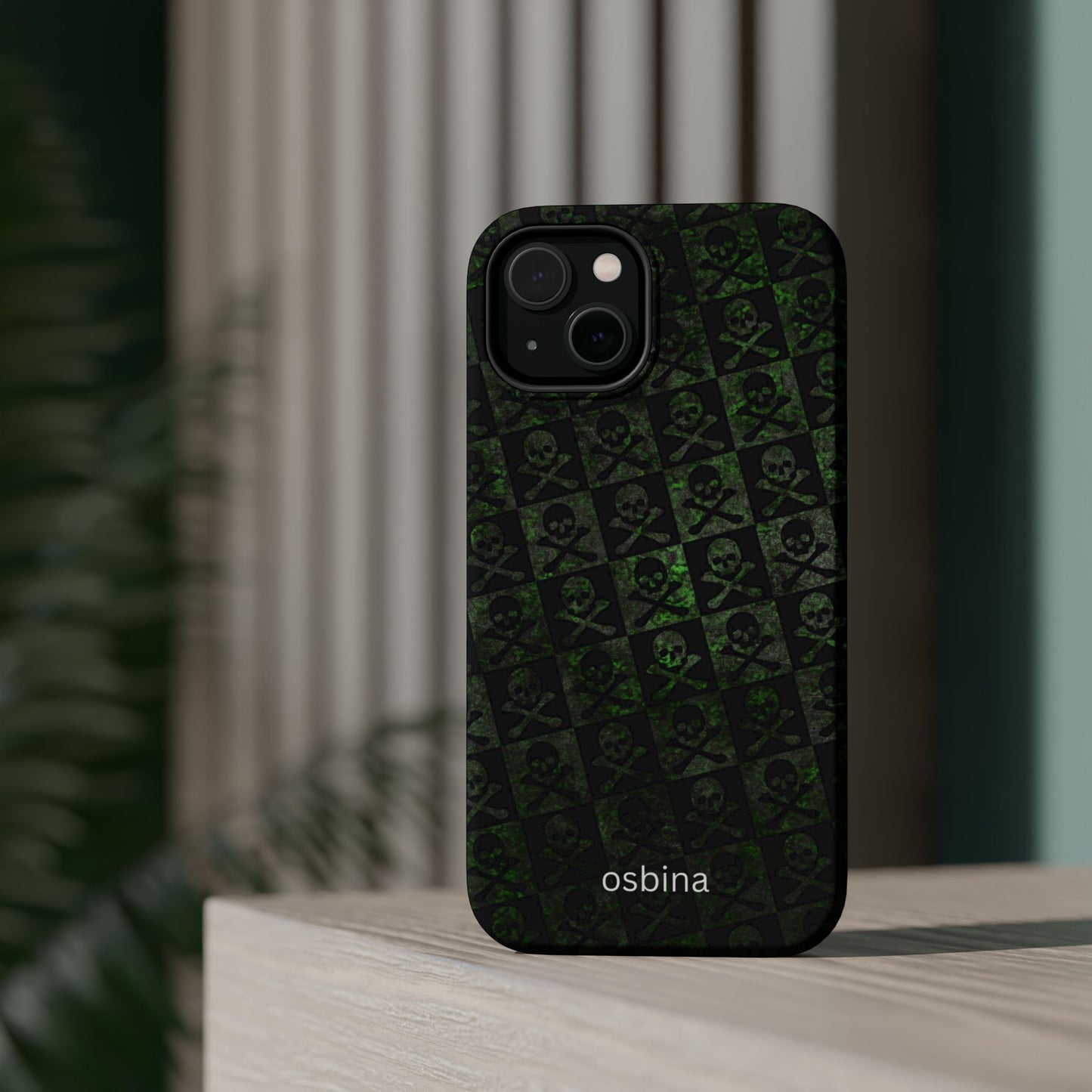 osbina | MagSafe compatible for iPhone | Skull & Crossbones Phone Case | Season Collective Collection
