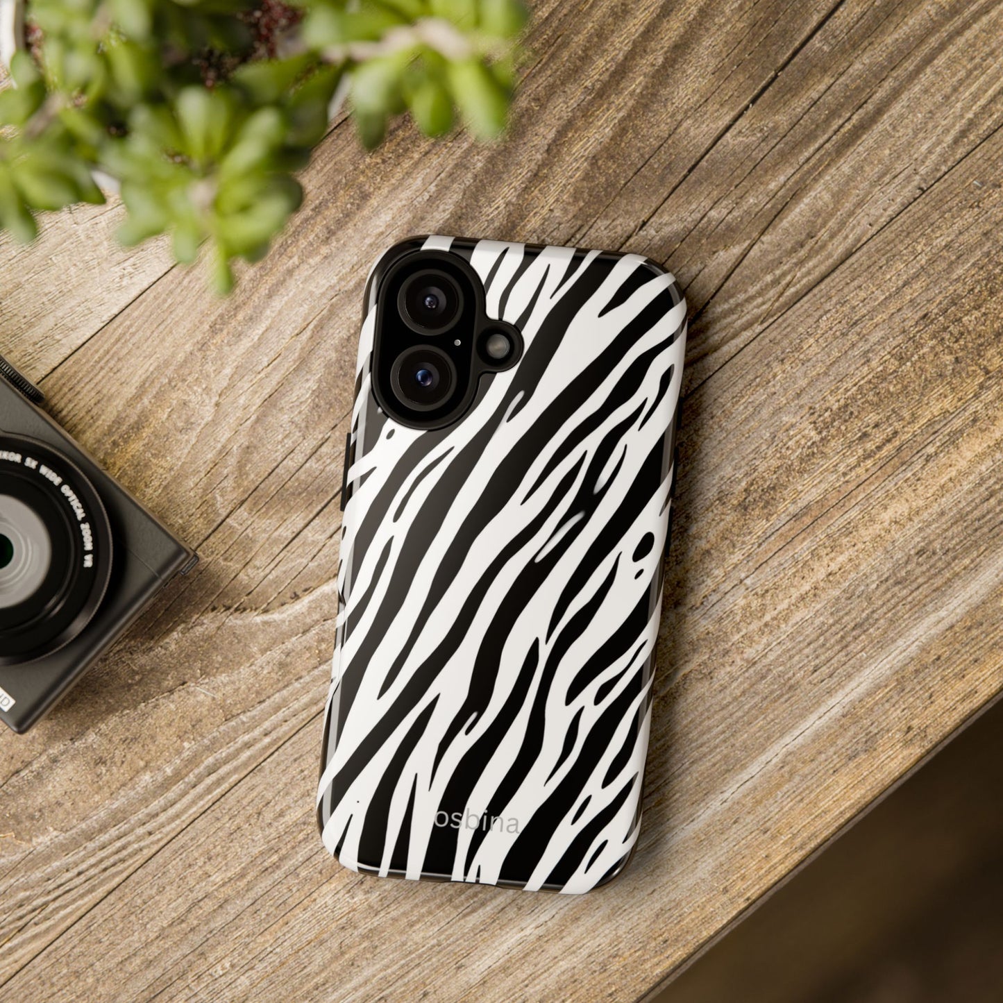 osbina | The Bengal Bold Stripe Case in White + Black | The Season Collective