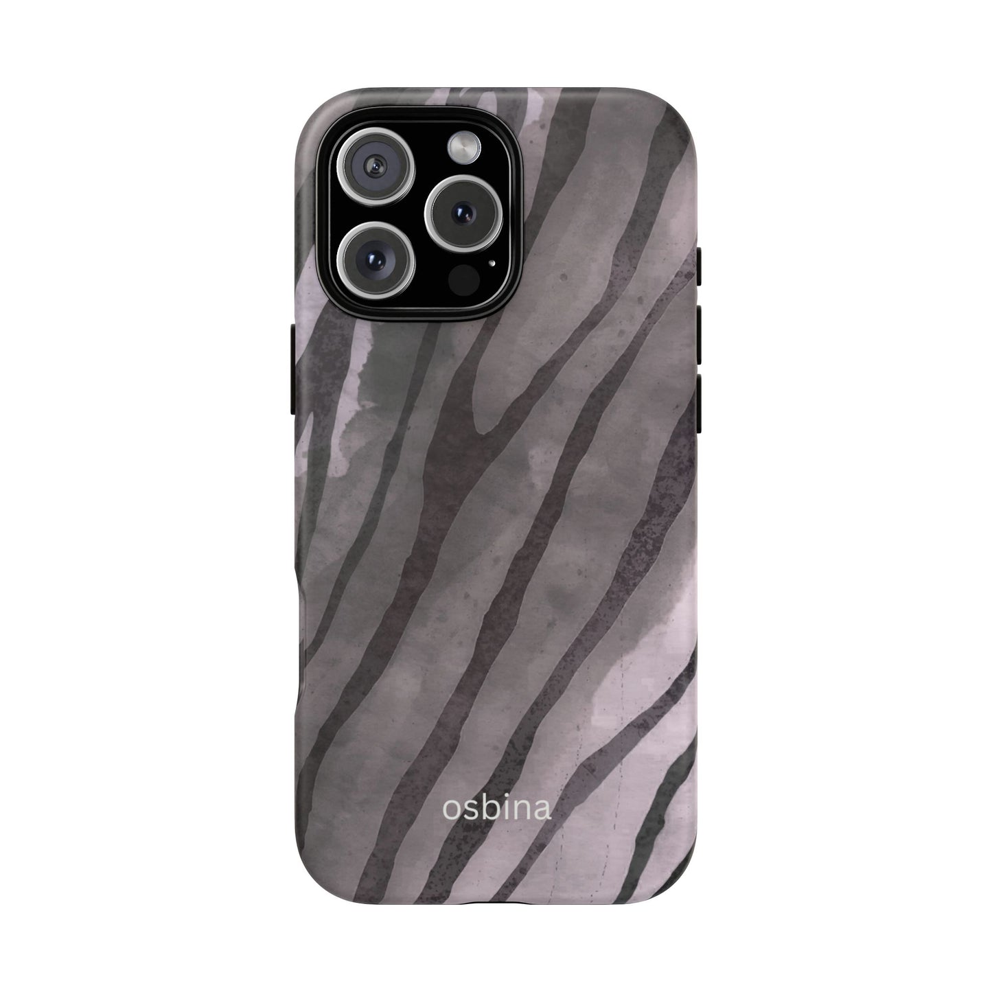 osbina | Stripes on Point — The Muted Gray + Black Tiger Case | The Season Collective