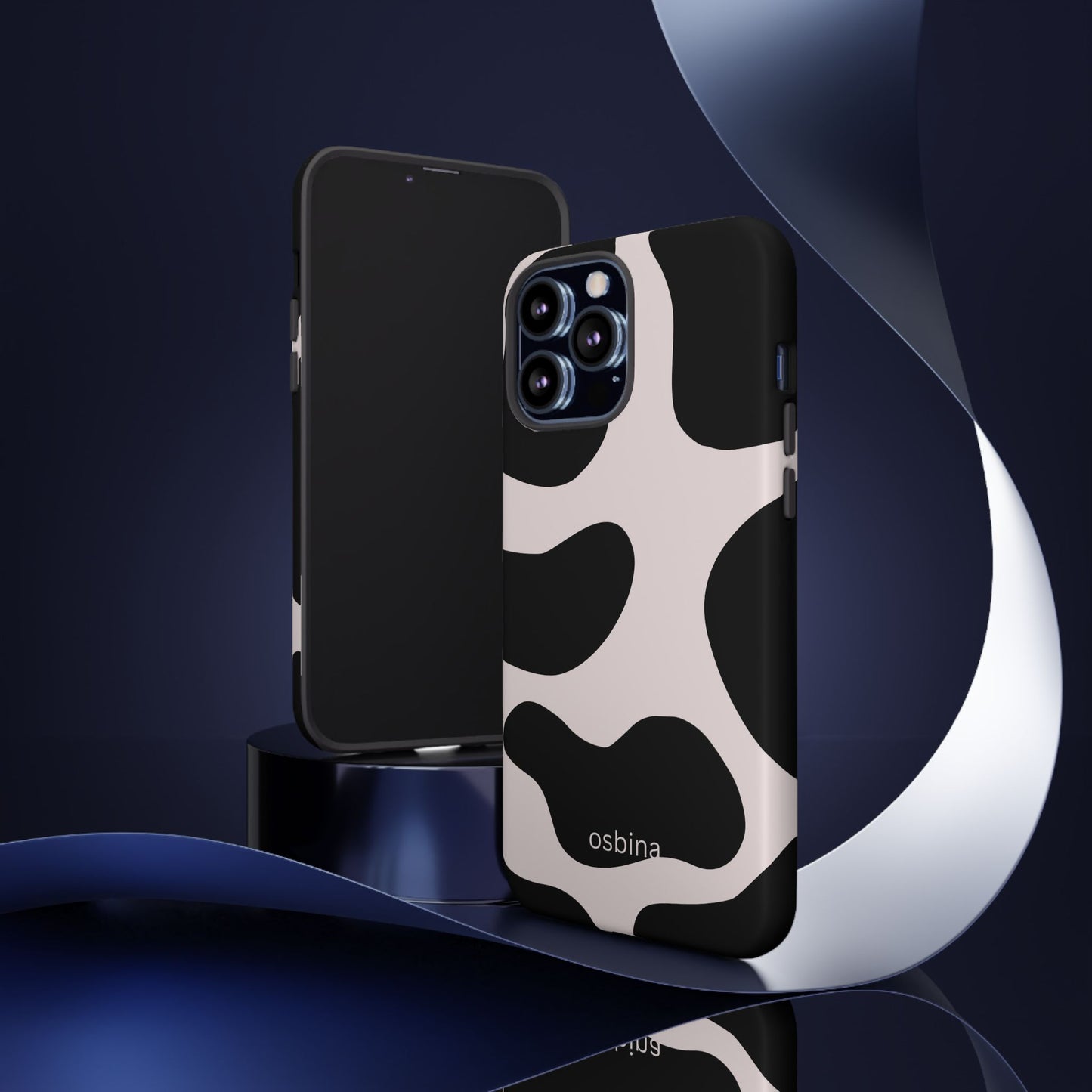 osbina | Prairie Chic Pink & Black Cow Print Phone Case | Modern Muse Collection