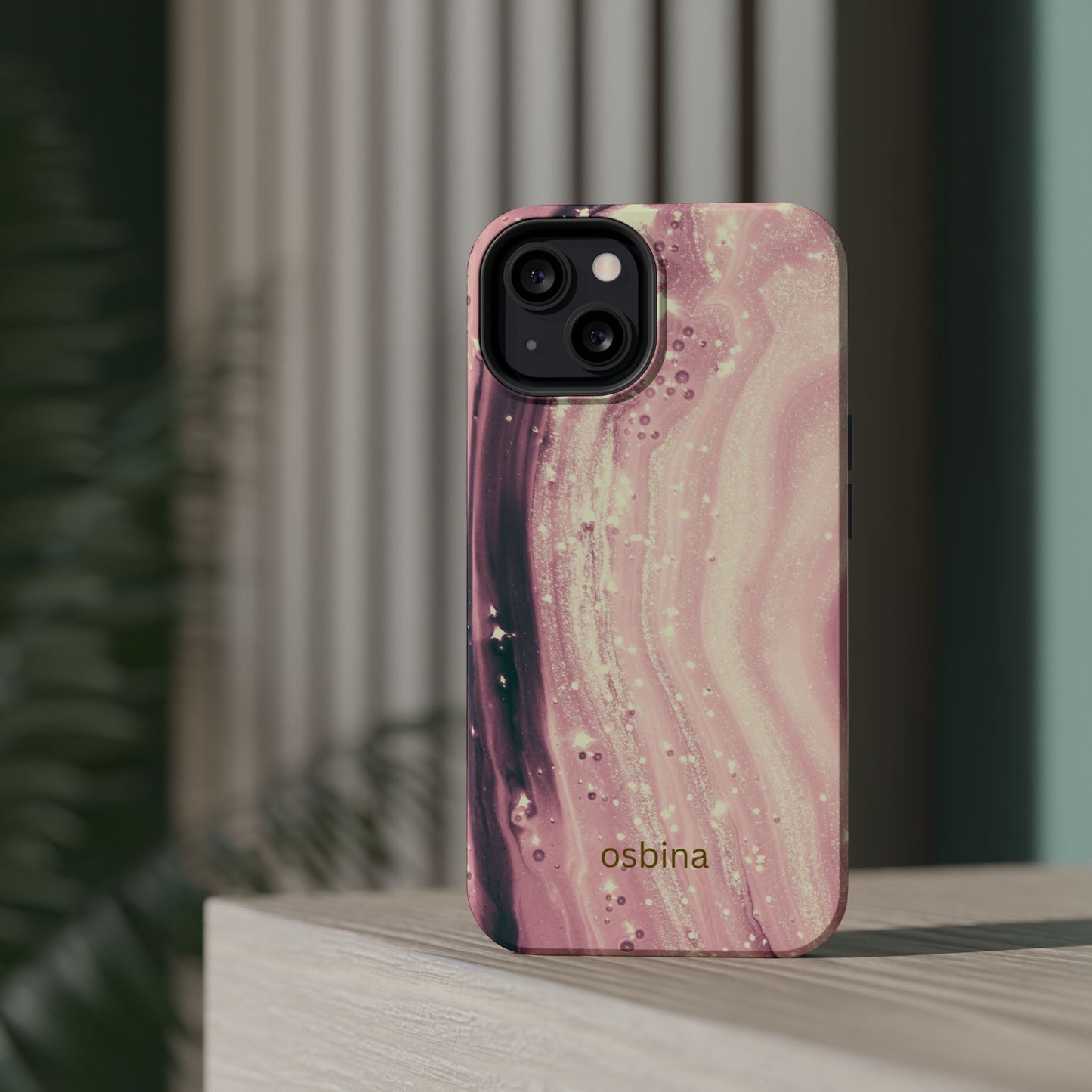 osbina | MagSafe compatible for iPhone | The Amethyst Glow Phone Case | Modern Muse Collection
