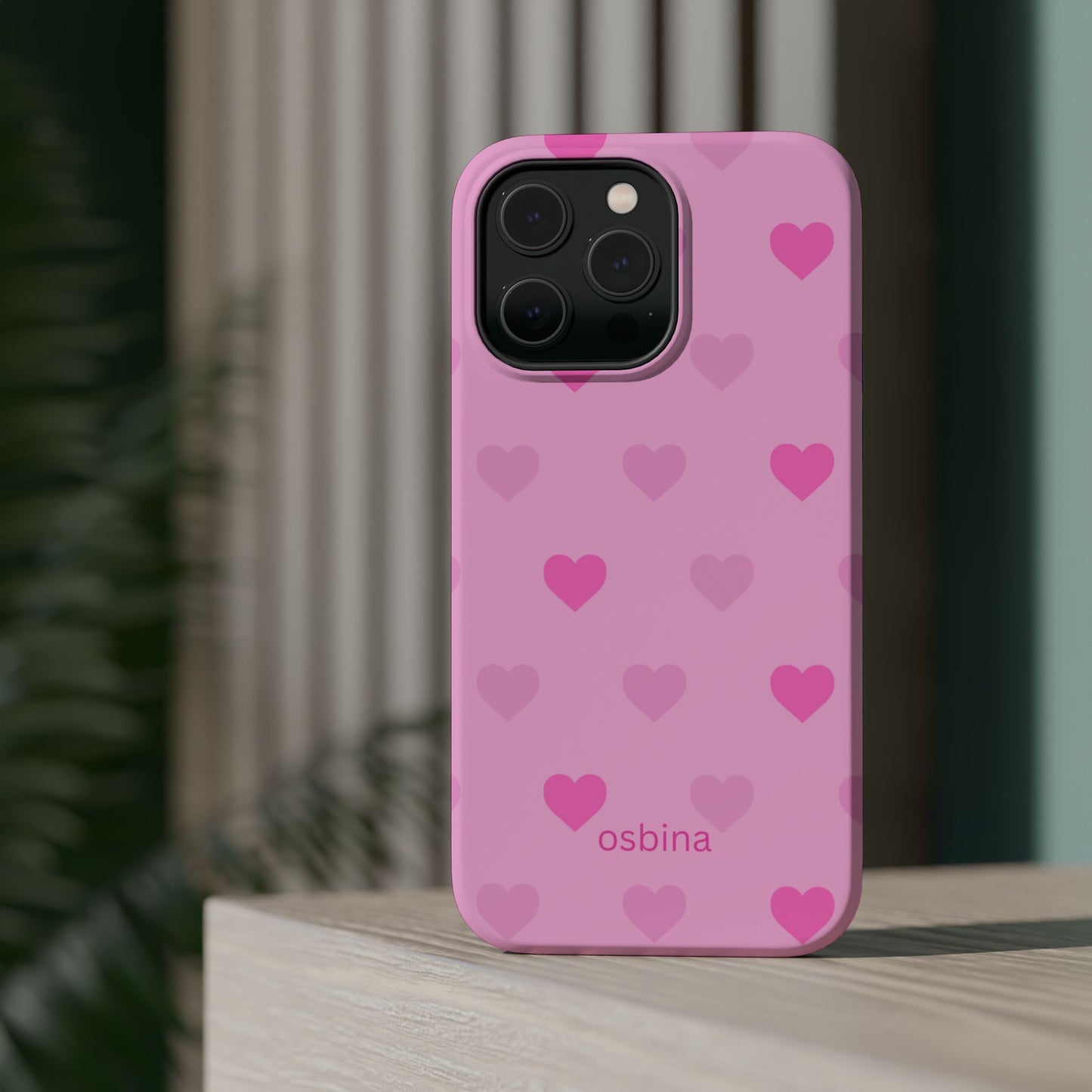 osbina | MagSafe compatible for iPhone | The Blushing Hearts Case | YAYOU Collection Supporting Shine Like Sable