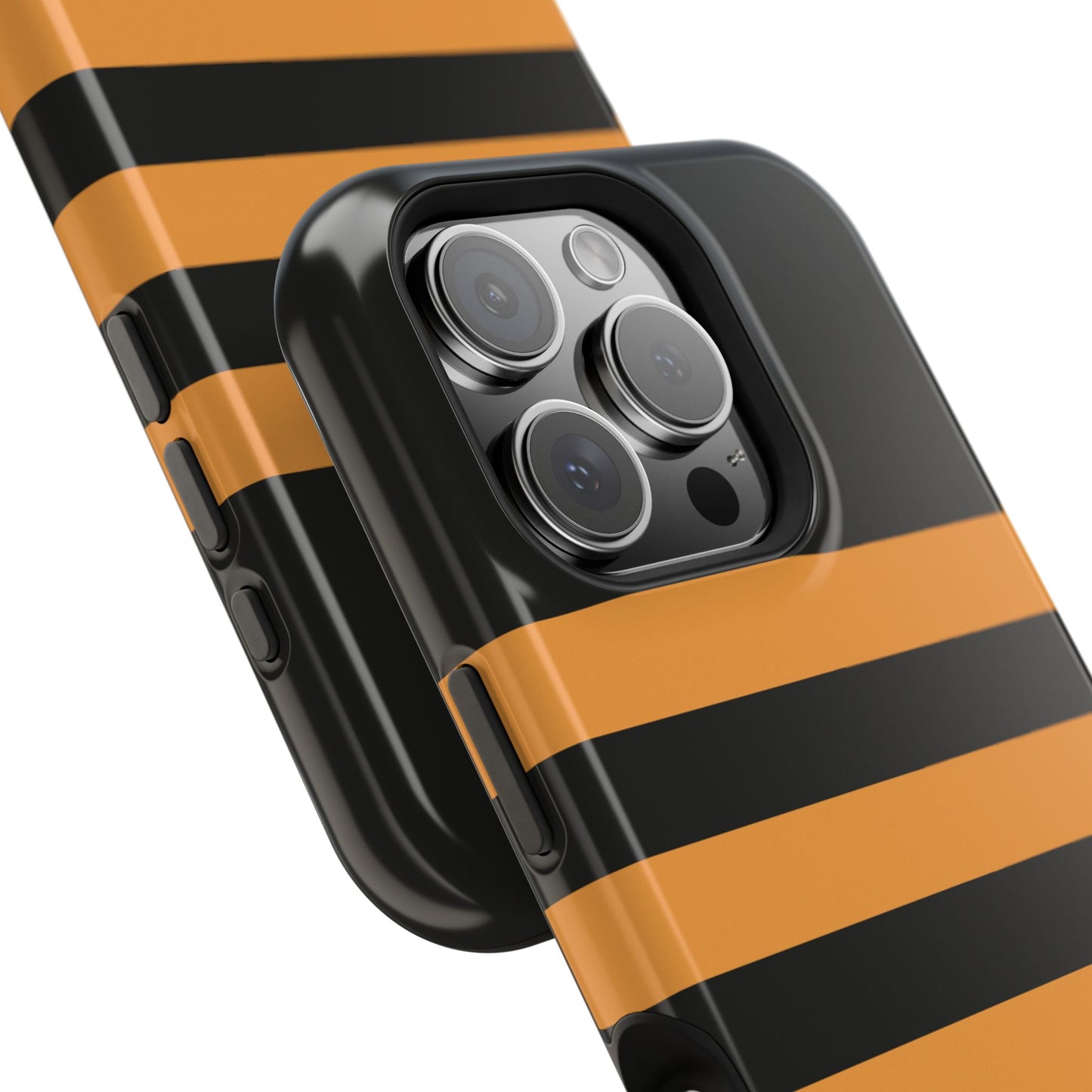 osbina | MagSafe Compatible for iPhone | The Horizon Stripe Case in Black + Orange | The Season Collective
