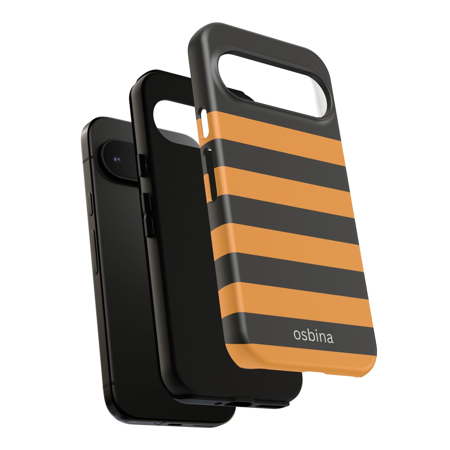 osbina | The Horizon Stripe Case in Black + Orange | The Season Collective