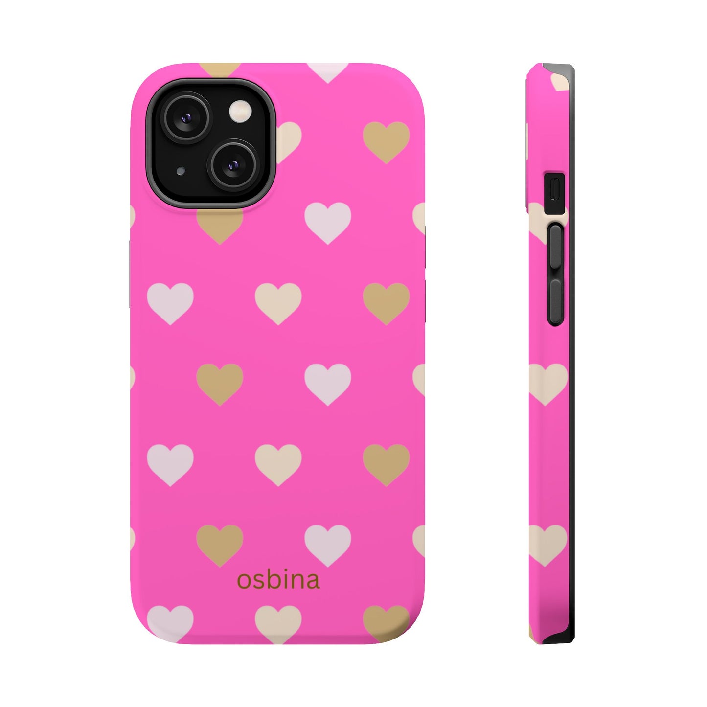 osbina | MagSafe compatible for iPhone | The Golden Hour Hearts Case | YAYOU Collection Supporting Shine Like Sable