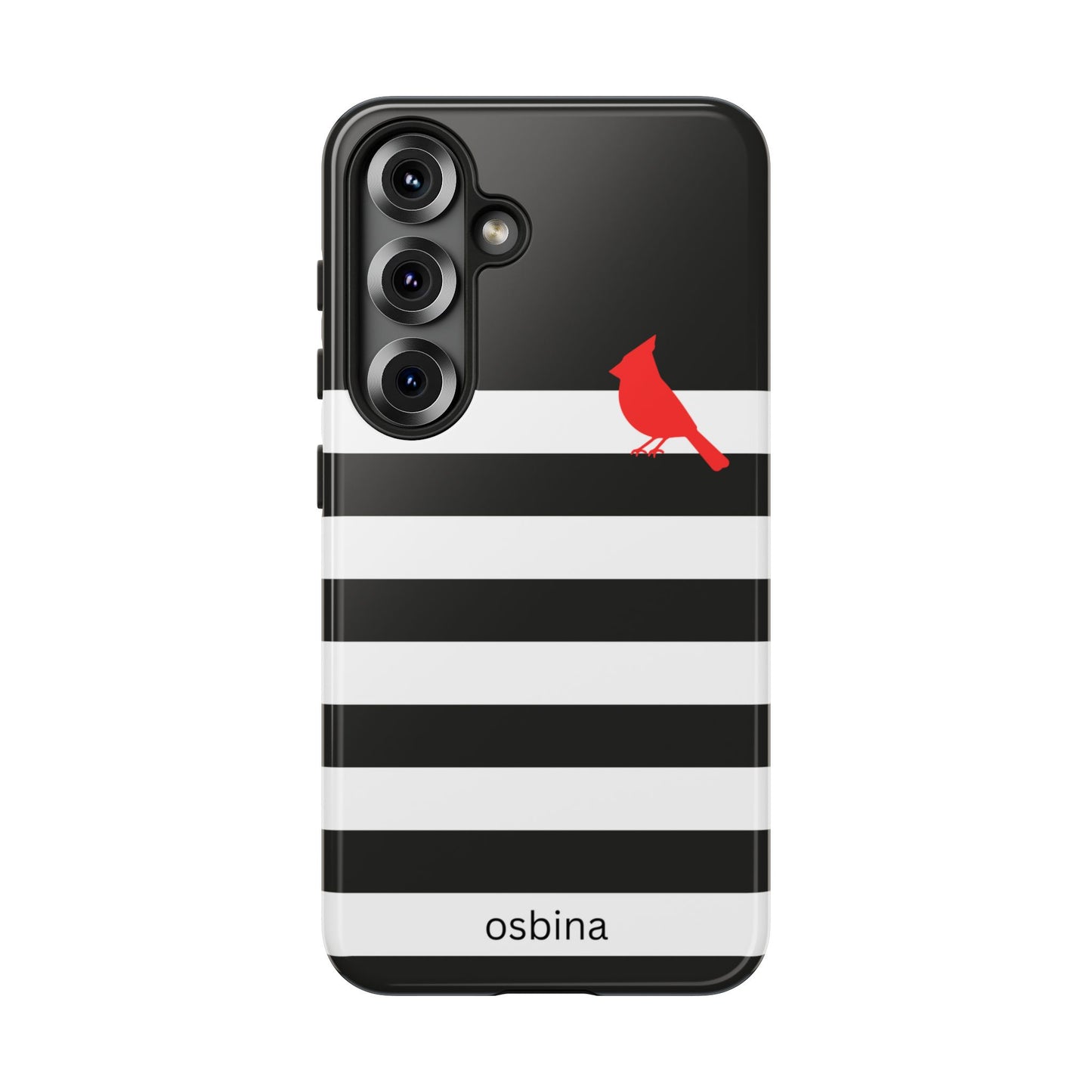 osbina | Redbird Edition Thinking of You Phone Case Black & White Stripe | Inspired By Collection