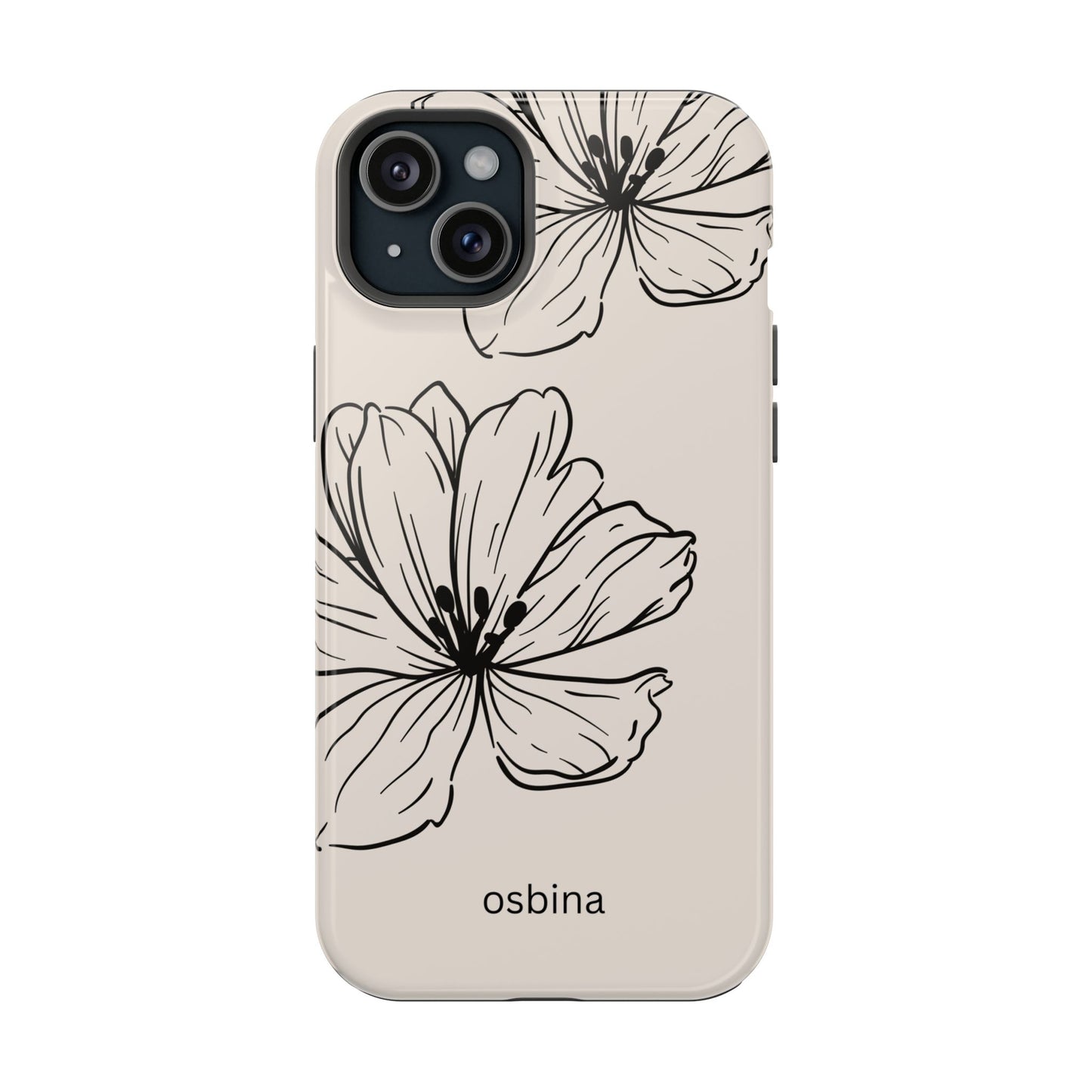 osbina | MagSafe compatible for iPhone | Poppy Whisper Phone Case | Modern Muse Collection