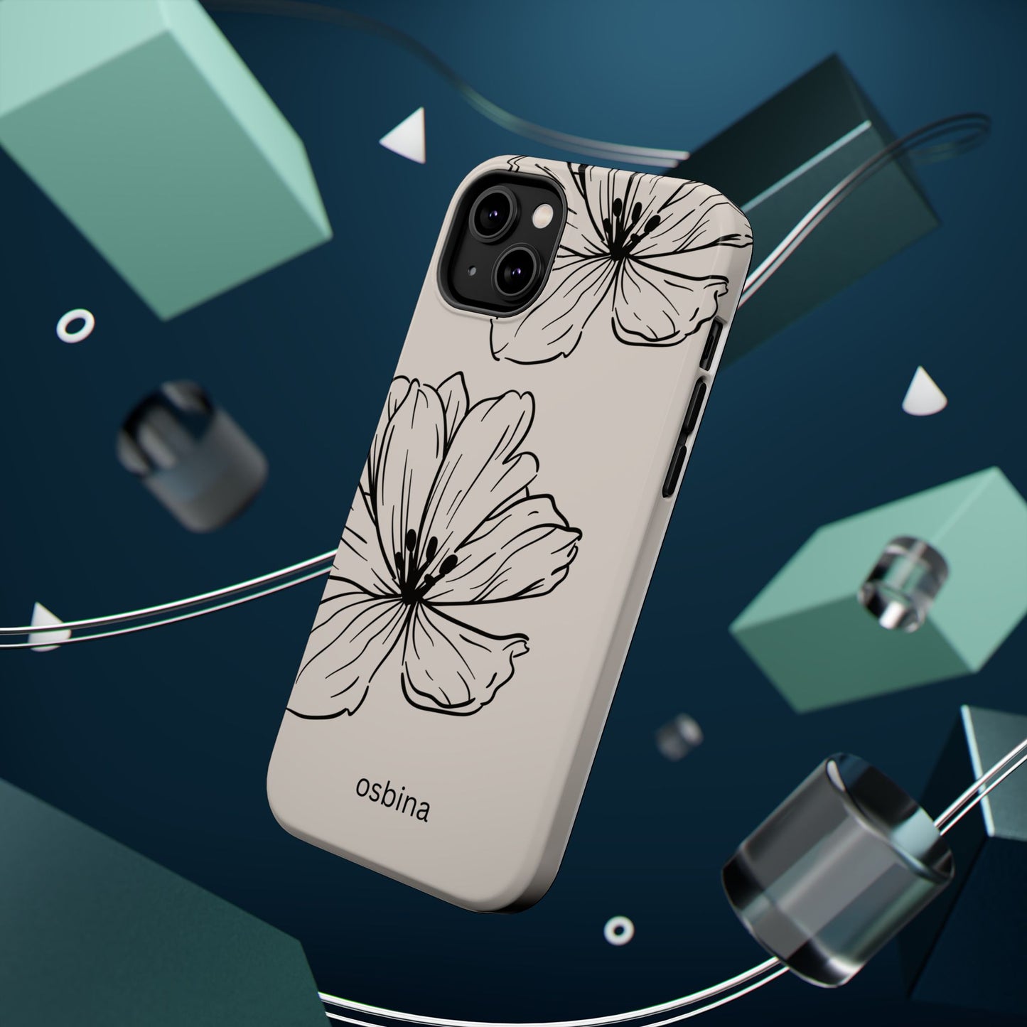 osbina | MagSafe compatible for iPhone | Poppy Whisper Phone Case | Modern Muse Collection