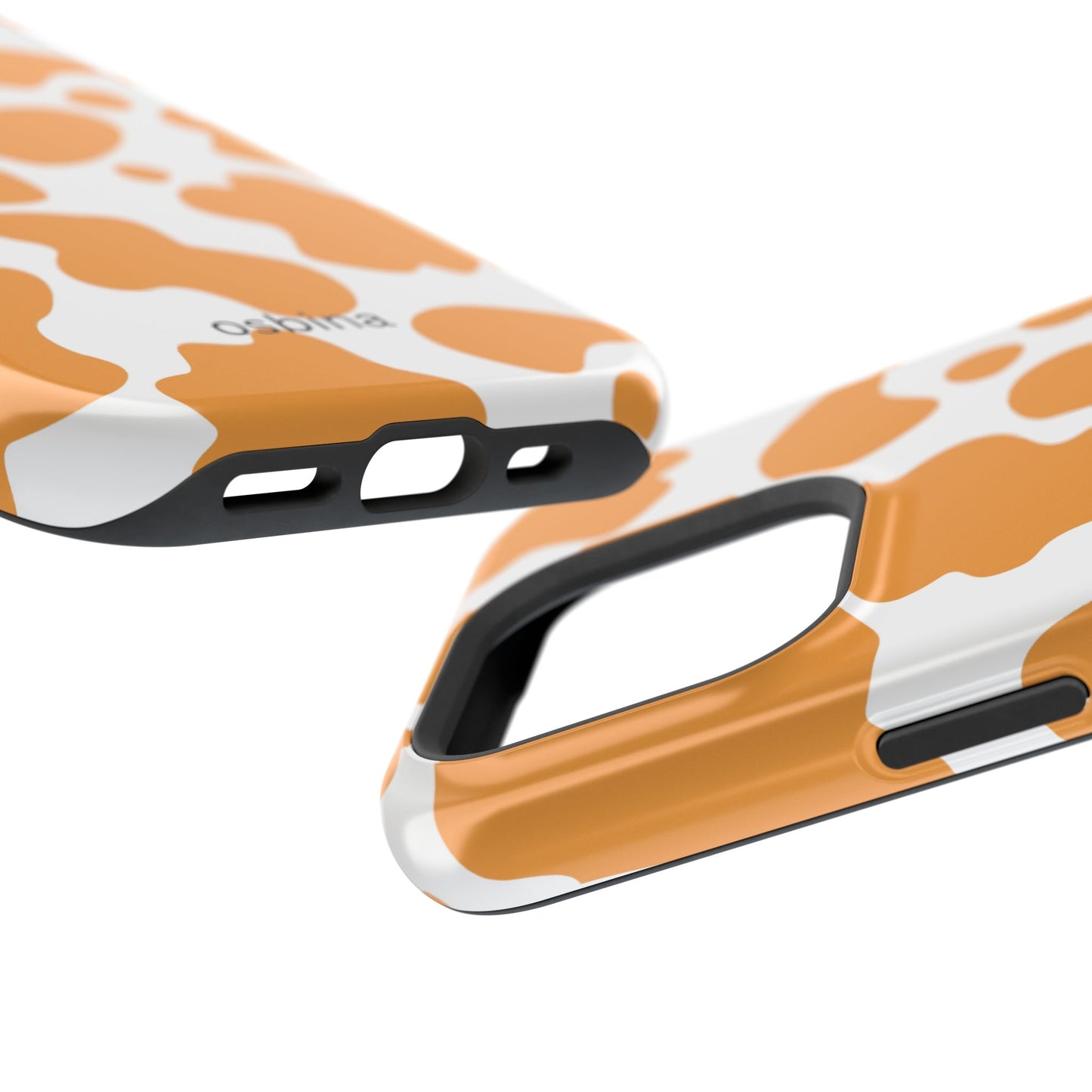 osbina | MagSafe Compatible for iPhone | Holy Cow, It’s Chic — The Orange Cow Print Case | The Season Collective