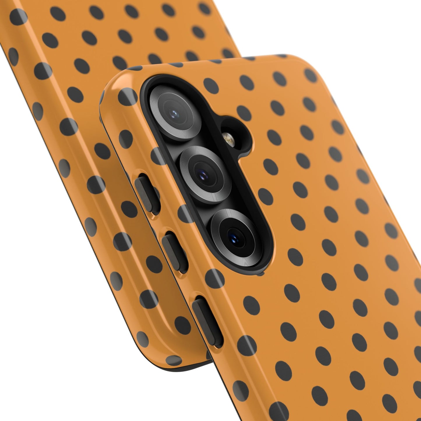 osbina | Spot On Chic — The Orange + Black Polka Dot Case | The Season Collective
