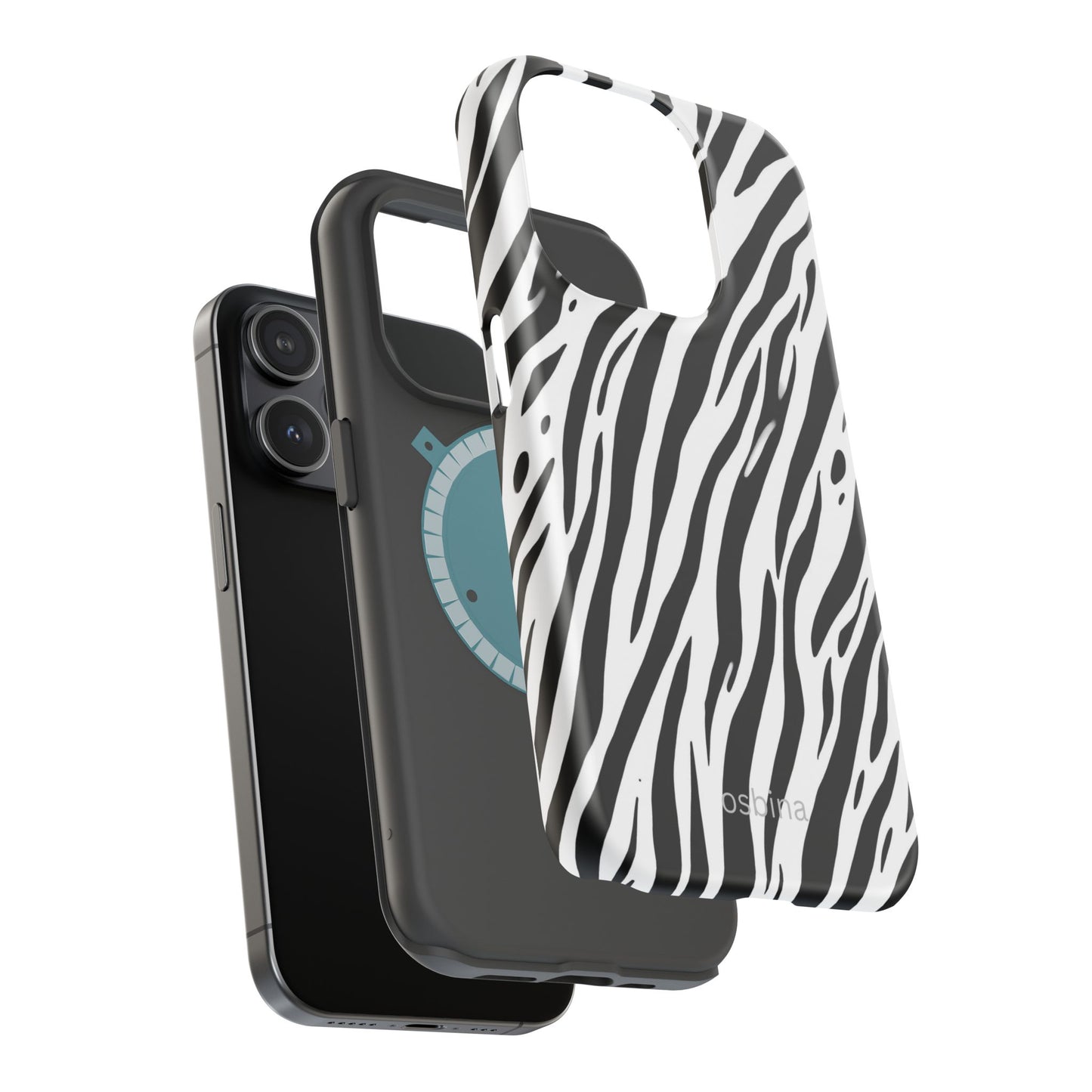 osbina | MagSafe Compatible for iPhone | The Bengal Bold Stripe Case in White + Black | The Season Collective