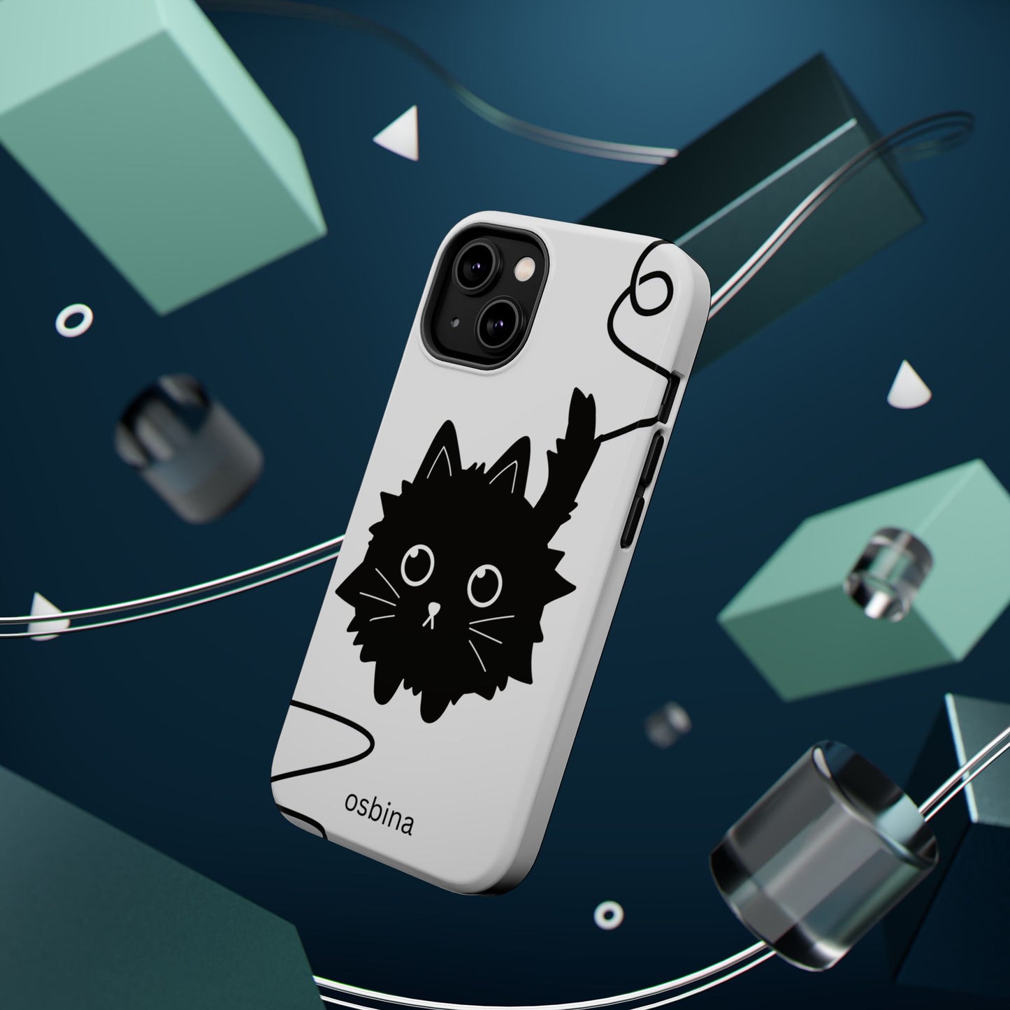 osbina | MagSafe compatible for iPhone | Midnight Couture Cat Phone Case | Season Collective Collection