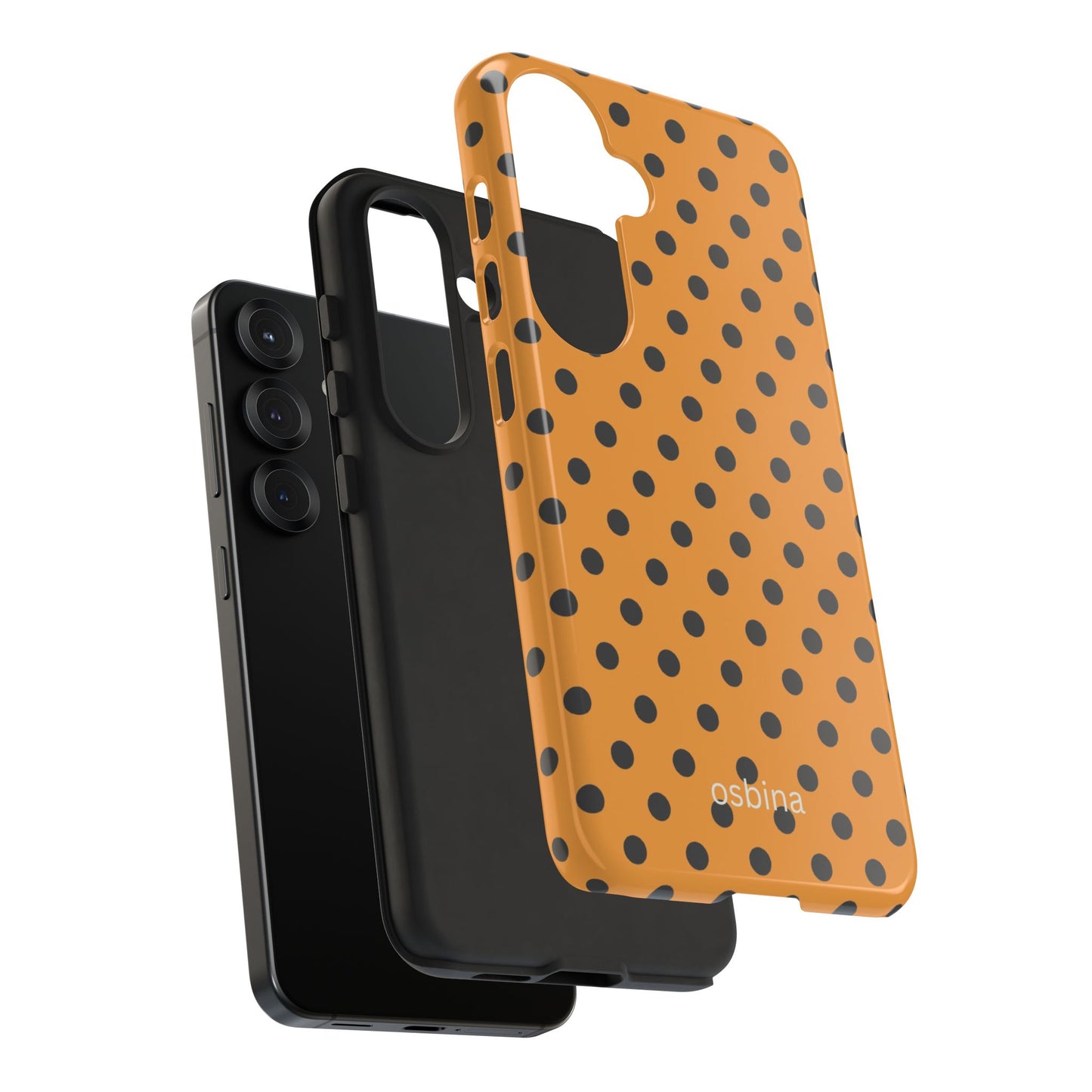 osbina | Spot On Chic — The Orange + Black Polka Dot Case | The Season Collective