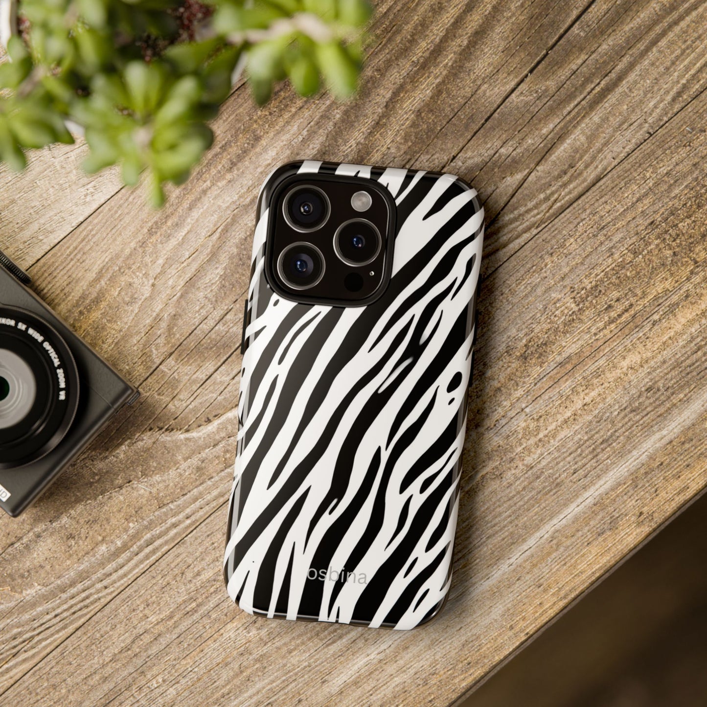 osbina | The Bengal Bold Stripe Case in White + Black | The Season Collective