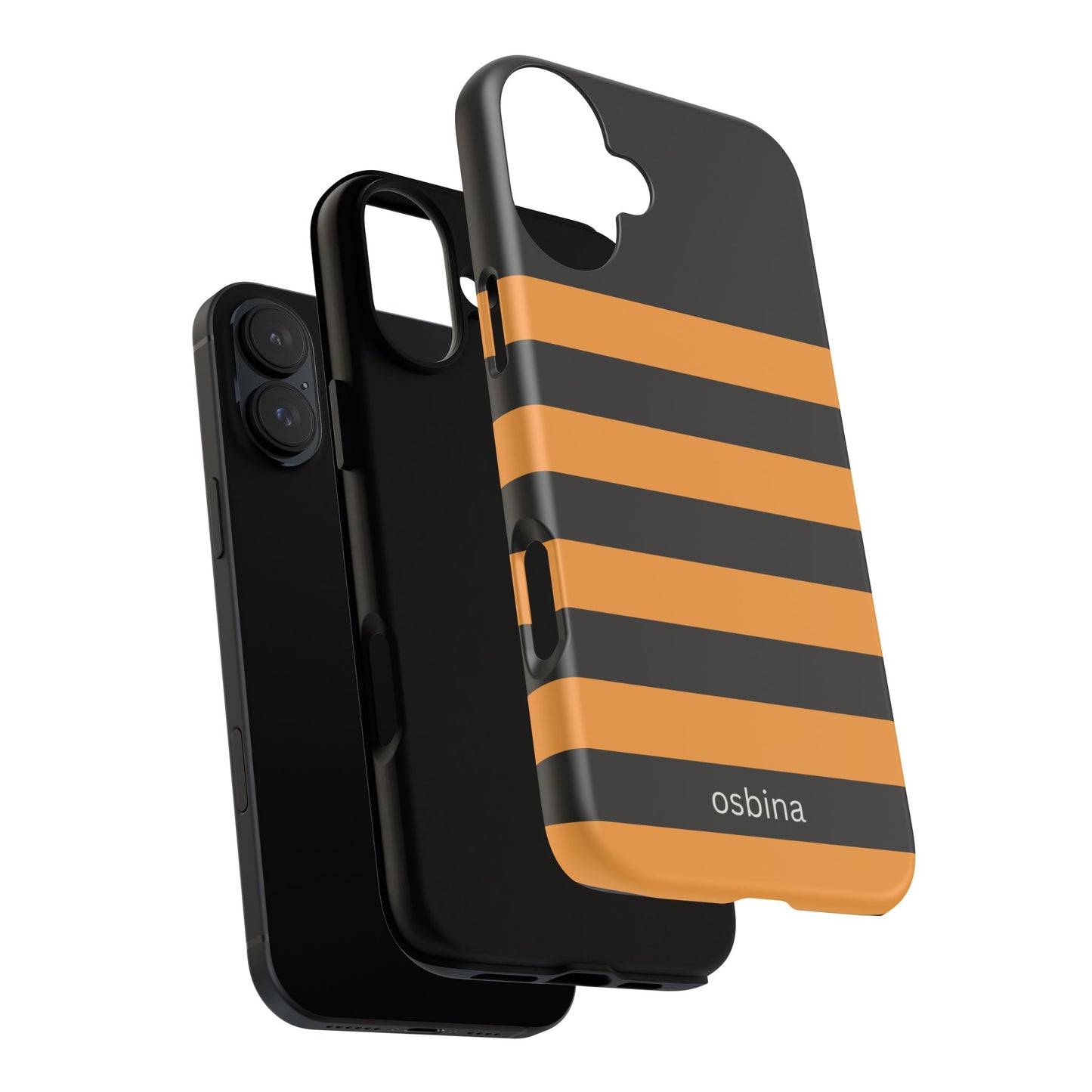 osbina | The Horizon Stripe Case in Black + Orange | The Season Collective