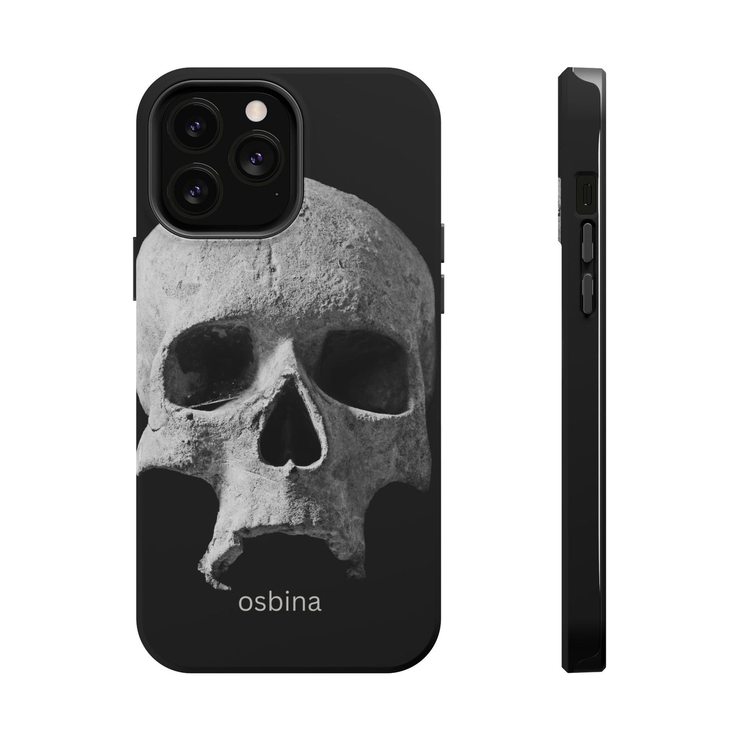 osbina | MagSafe compatible for iPhone | White Skull Phone Case | Season Collective Collection