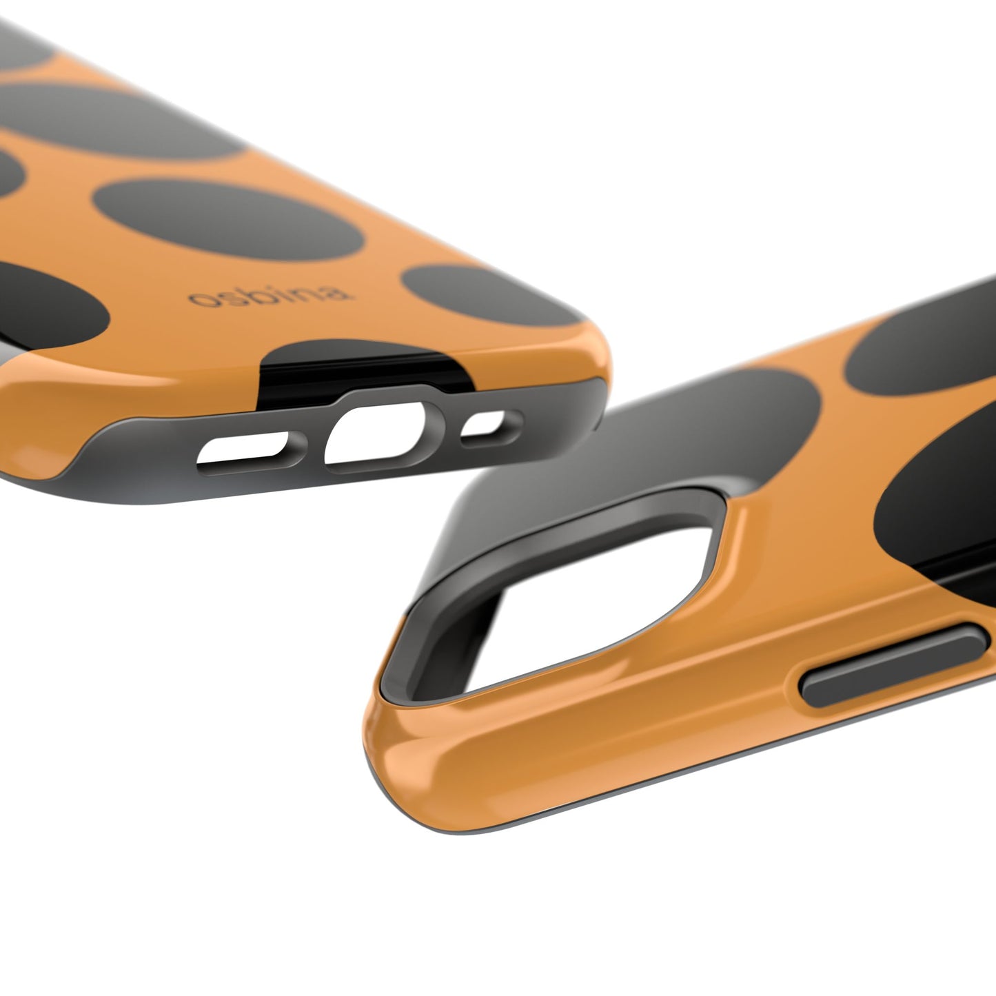 osbina | MagSafe Compatible for iPhone | The Bubble Statement Case in Orange + Black | The Season Collective