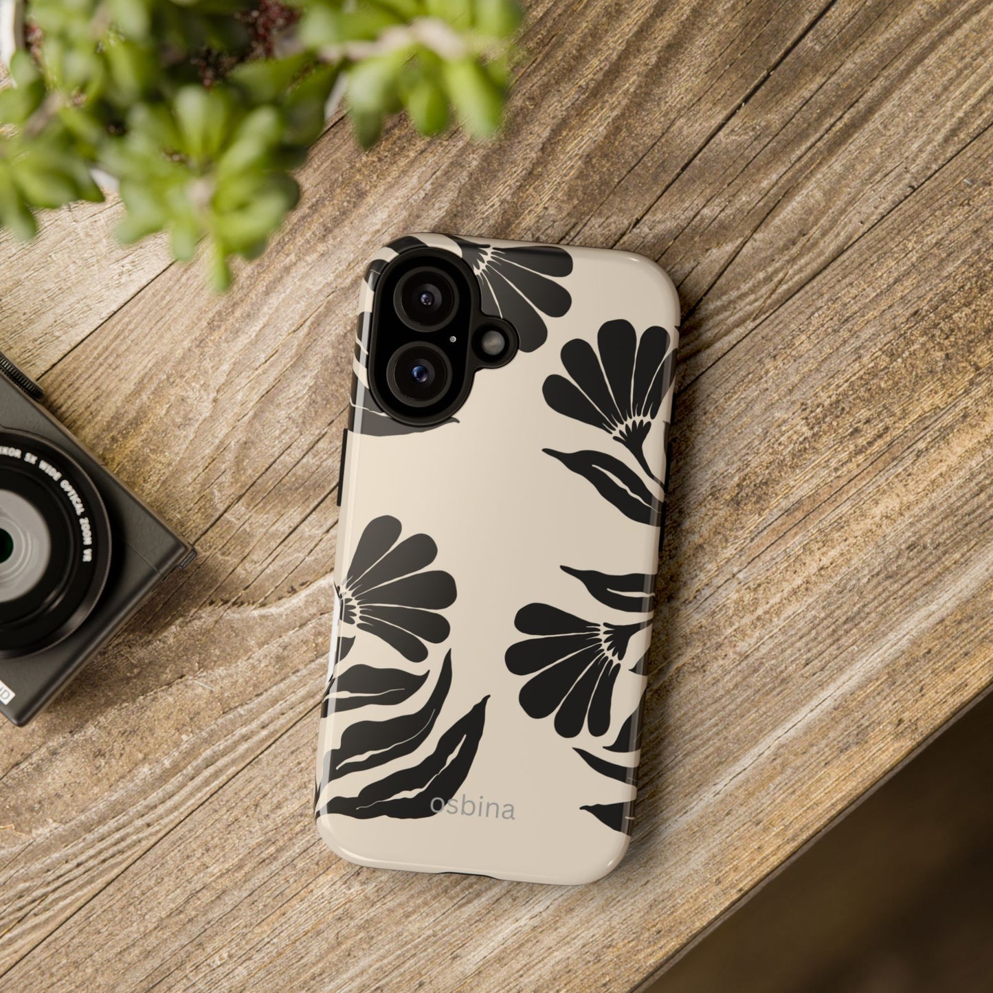 osbina | Obsidian Bloom Flower Phone Case | Modern Muse Collection