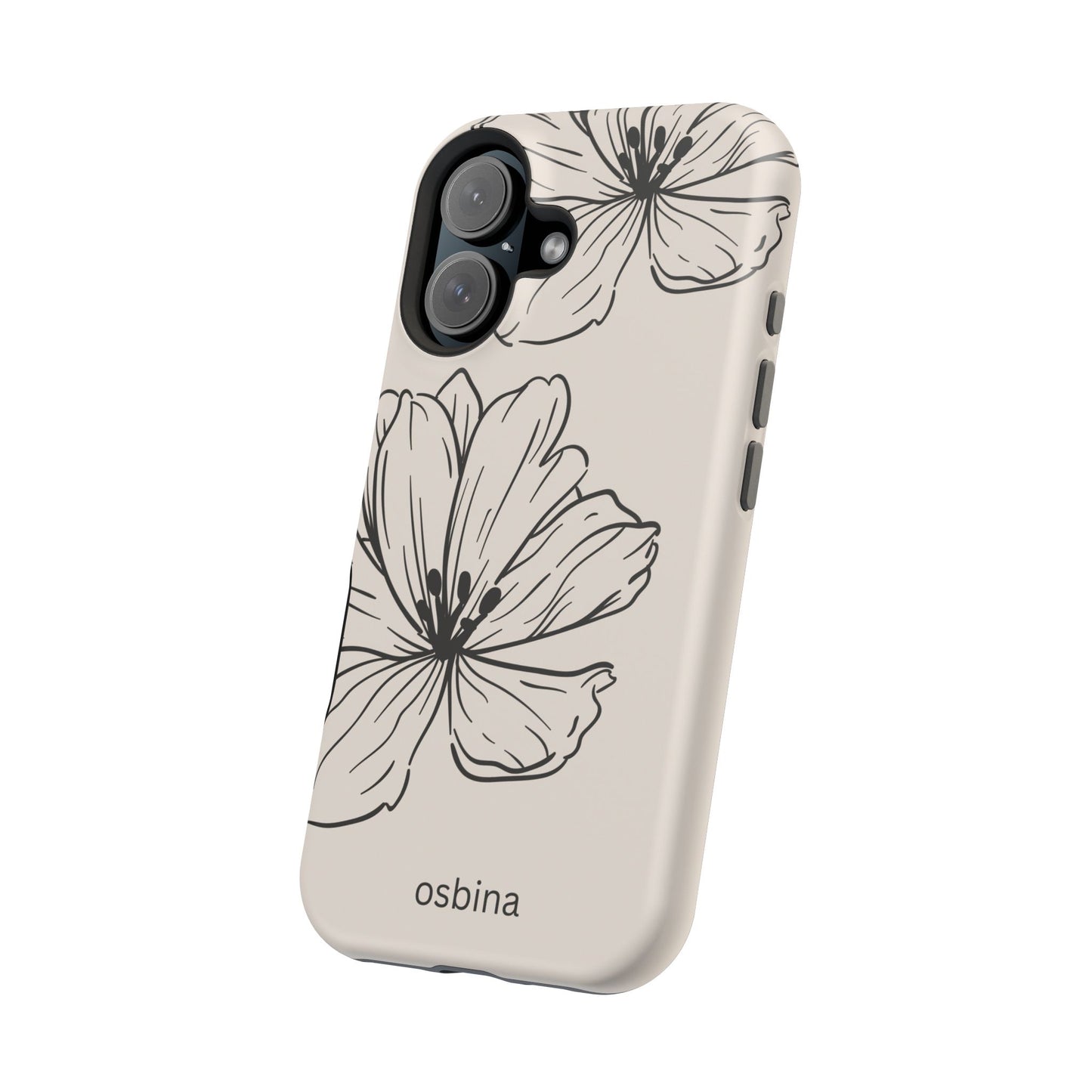 osbina | MagSafe compatible for iPhone | Poppy Whisper Phone Case | Modern Muse Collection