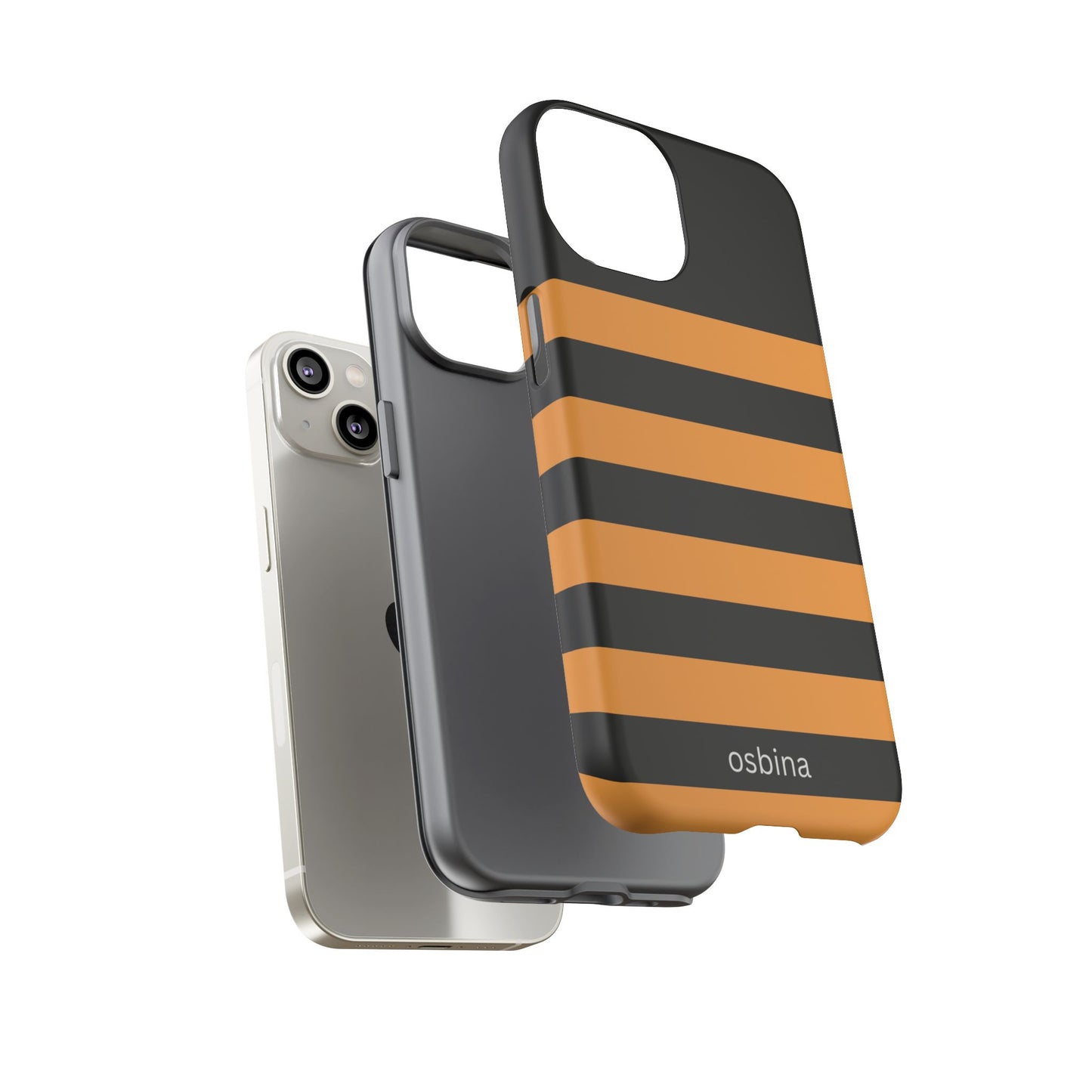 osbina | The Horizon Stripe Case in Black + Orange | The Season Collective