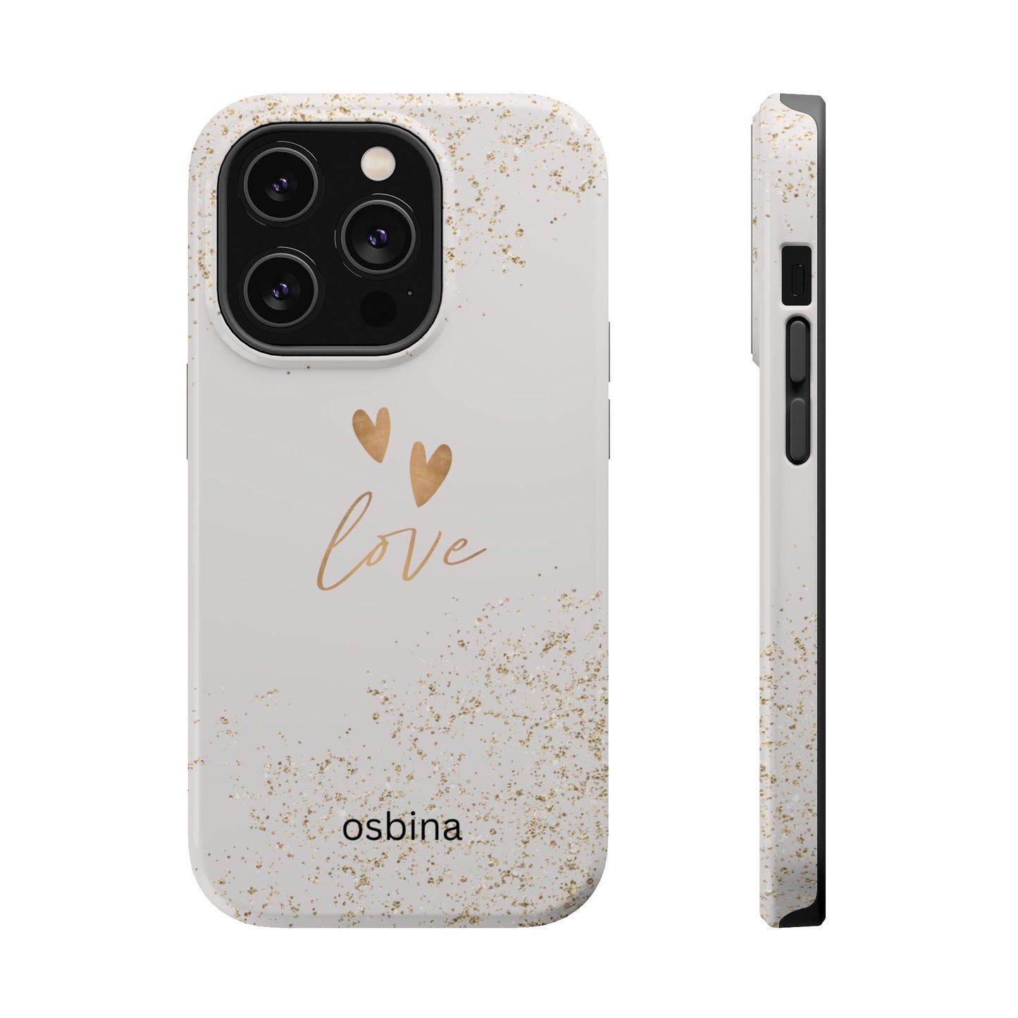 osbina | MagSafe compatible for iPhone | Golden Amour Phone Case | Modern Muse Collection
