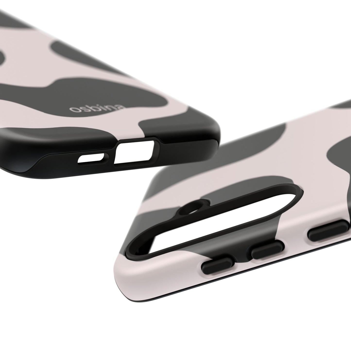 osbina | Prairie Chic Pink & Black Cow Print Phone Case | Modern Muse Collection