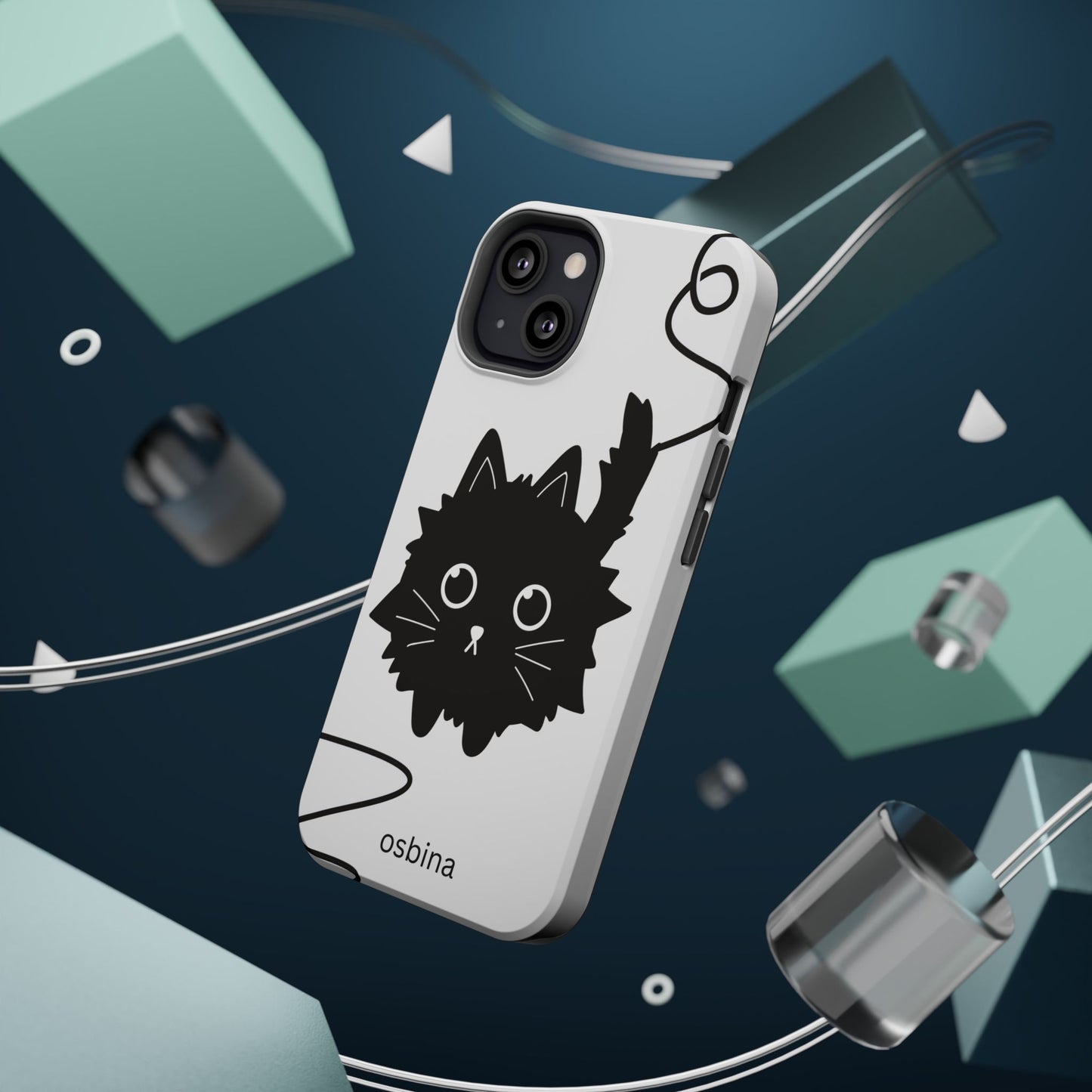 osbina | MagSafe compatible for iPhone | Midnight Couture Cat Phone Case | Season Collective Collection