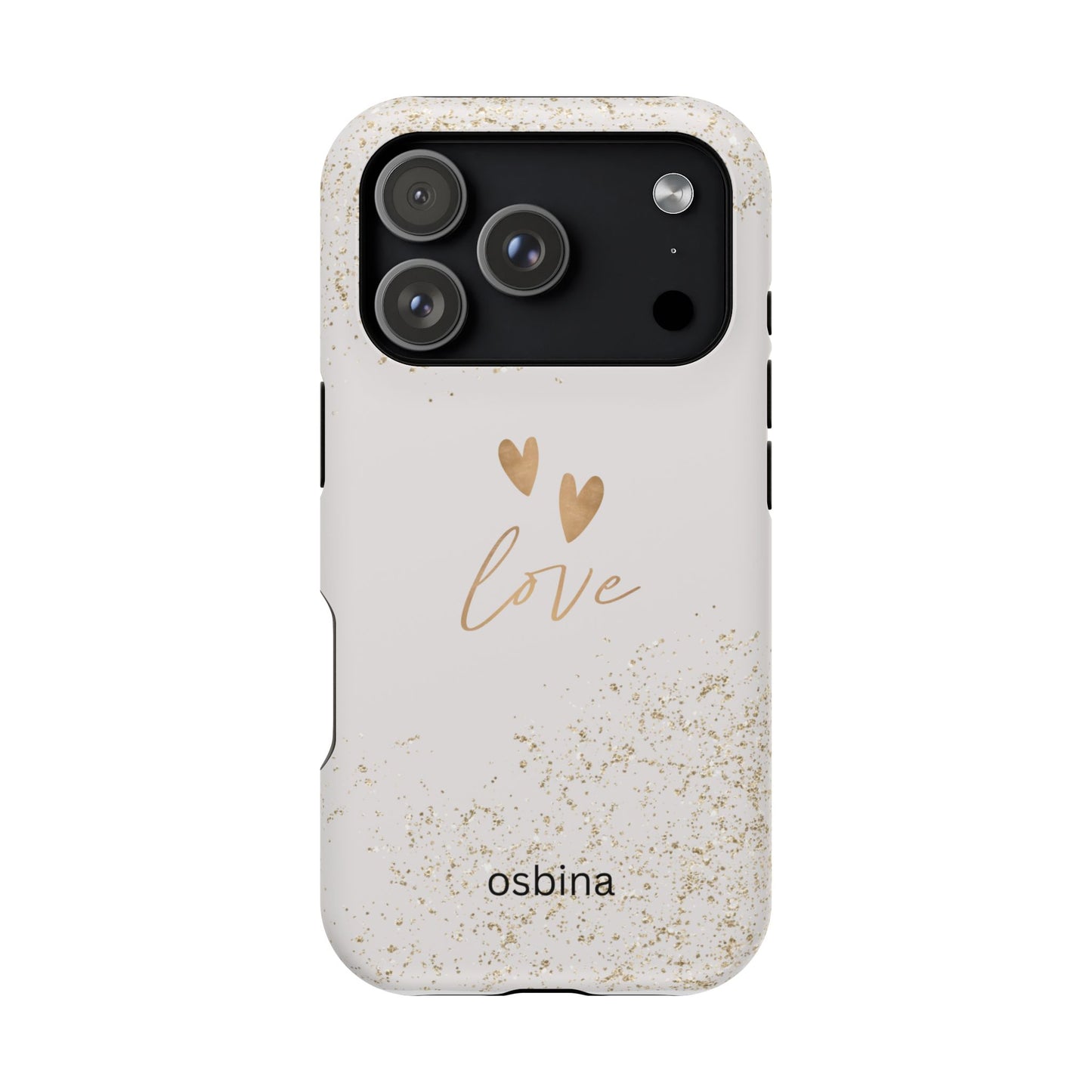 osbina | MagSafe compatible for iPhone | Golden Amour Phone Case | Modern Muse Collection