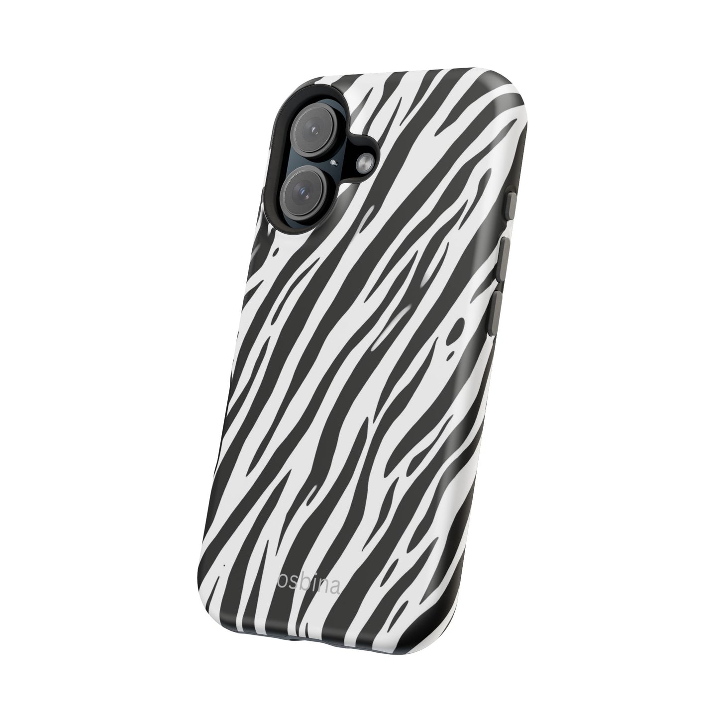osbina | MagSafe Compatible for iPhone | The Bengal Bold Stripe Case in White + Black | The Season Collective