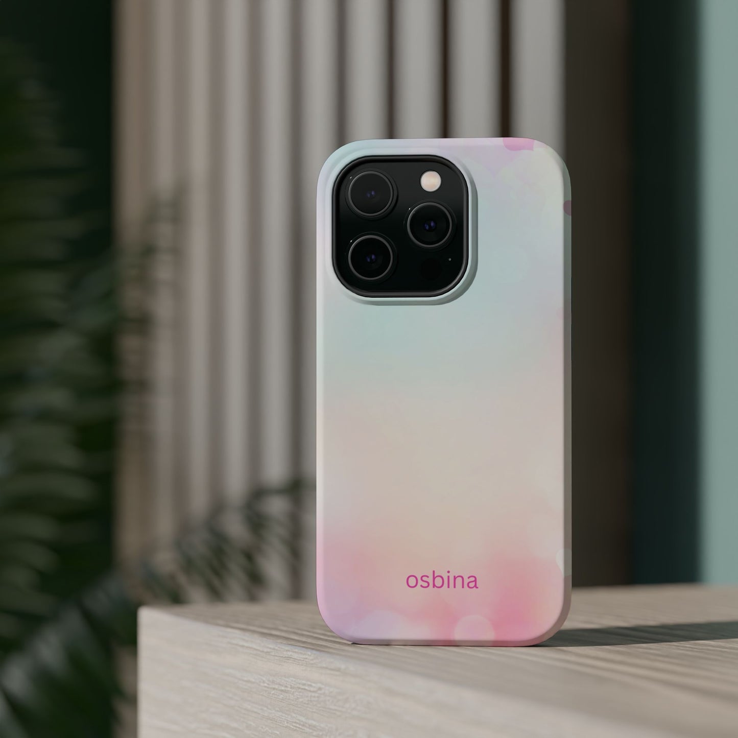 osbina | MagSafe compatible for iPhone | The Cotton Candy Hearts Case | YAYOU Collection Supporting Shine Like Sable