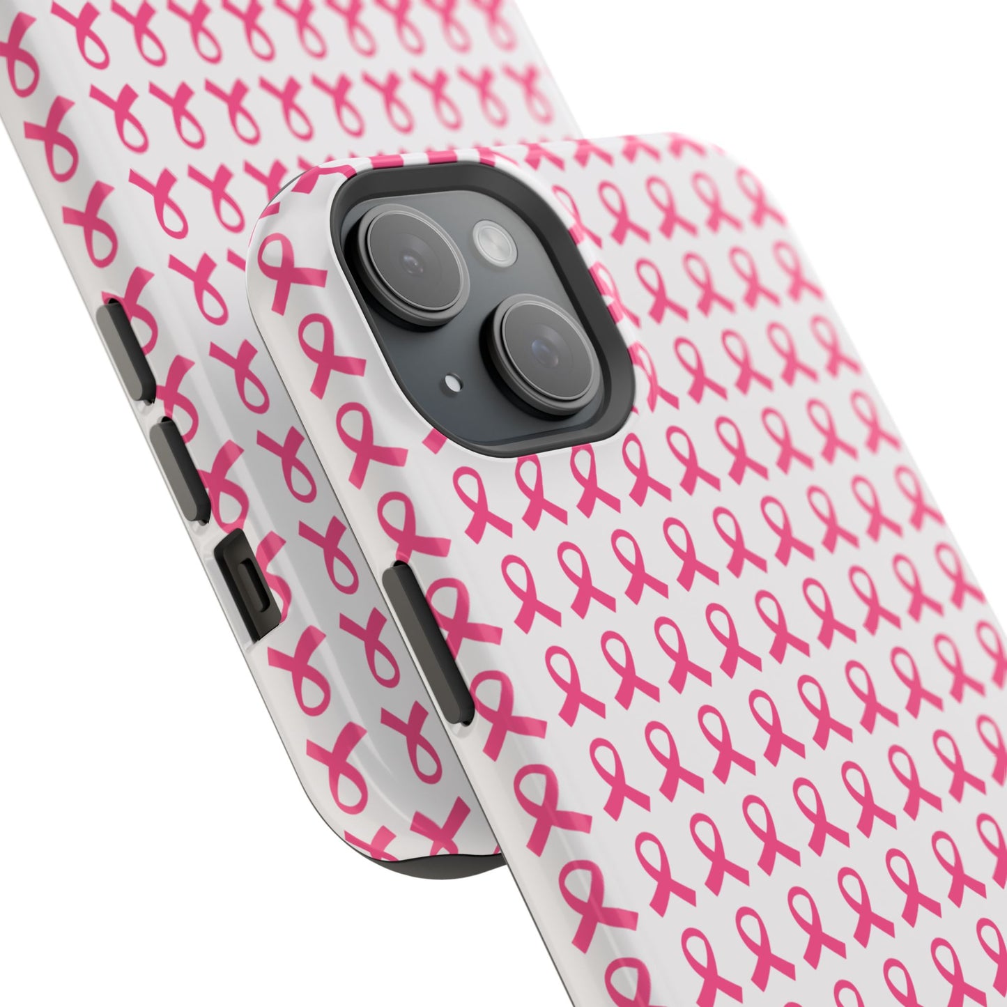 osbina | MagSafe compatible for iPhone | Limited Edition The Side By Side Pink Ribbons Case in Light Pink + Soft Pink + Hot Pink | The Pink October Collection | Inspired By