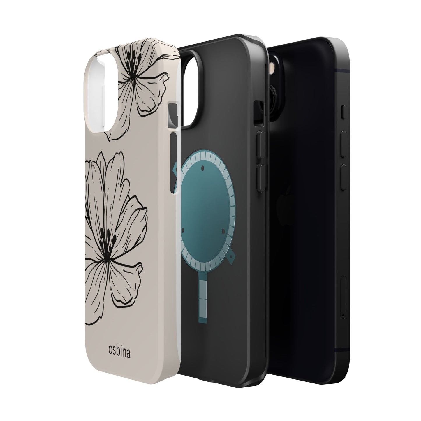 osbina | MagSafe compatible for iPhone | Poppy Whisper Phone Case | Modern Muse Collection
