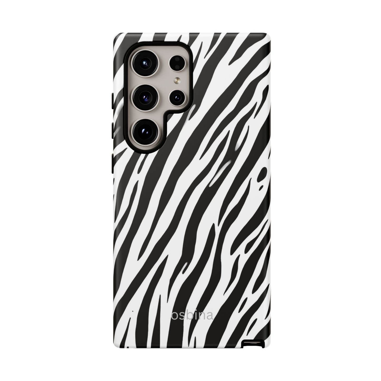osbina | The Bengal Bold Stripe Case in White + Black | The Season Collective
