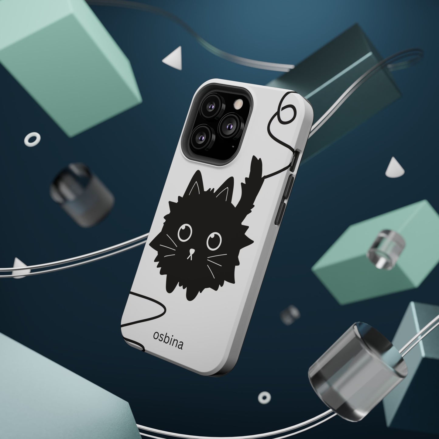 osbina | MagSafe compatible for iPhone | Midnight Couture Cat Phone Case | Season Collective Collection