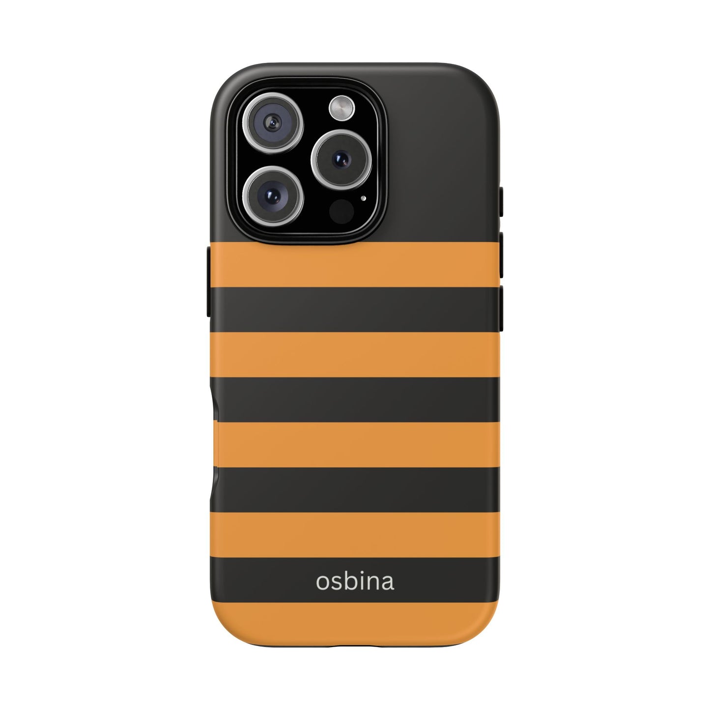 osbina | The Horizon Stripe Case in Black + Orange | The Season Collective