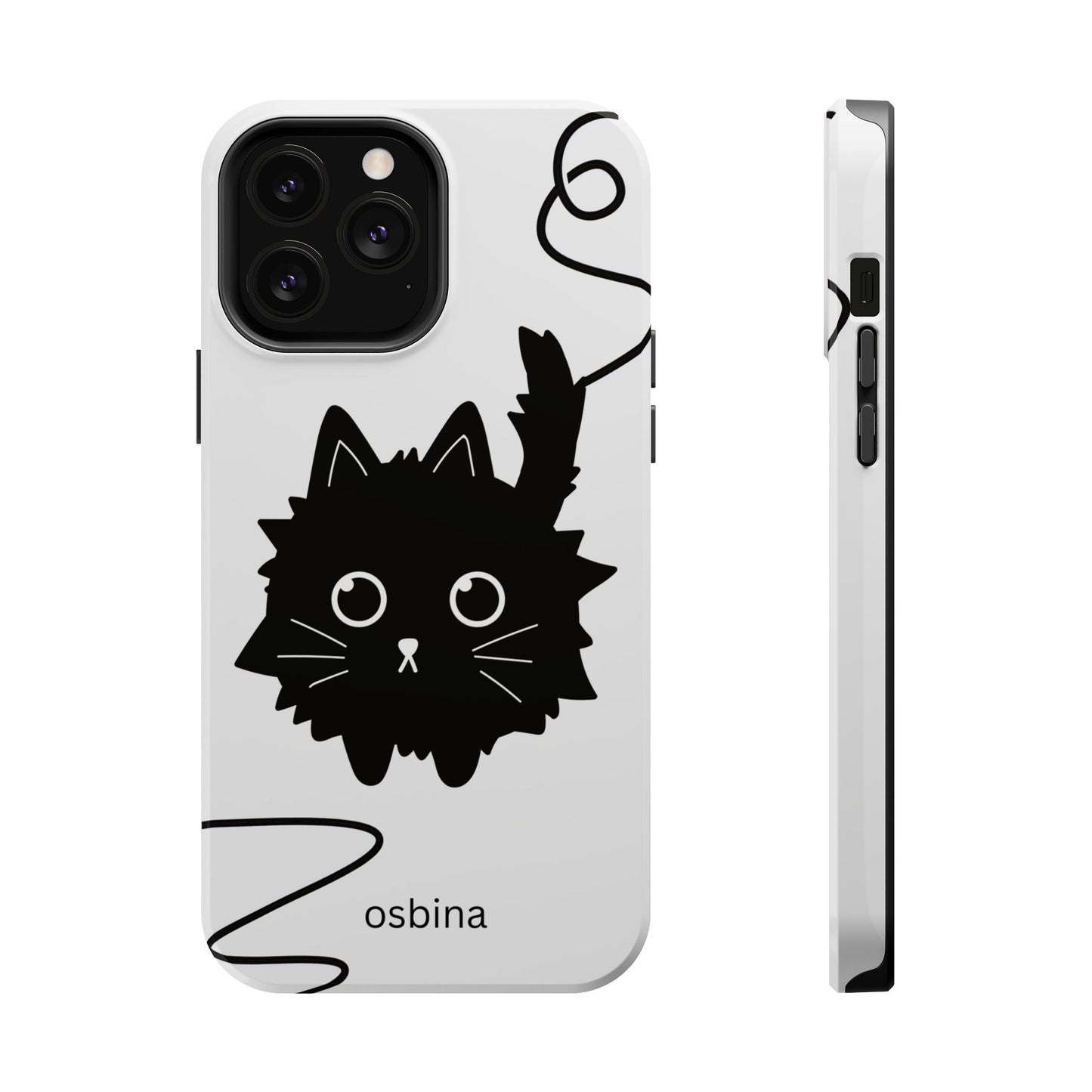 osbina | MagSafe compatible for iPhone | Midnight Couture Cat Phone Case | Season Collective Collection
