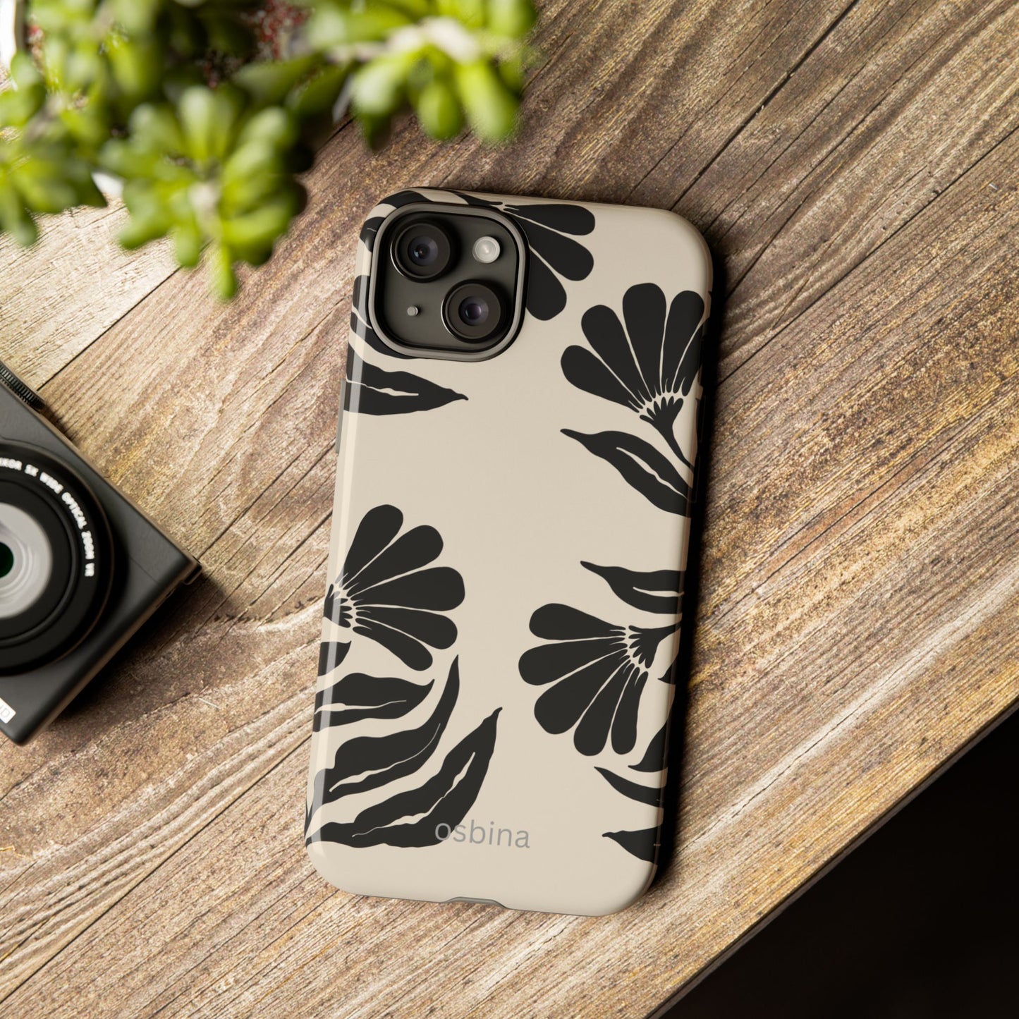 osbina | Obsidian Bloom Flower Phone Case | Modern Muse Collection