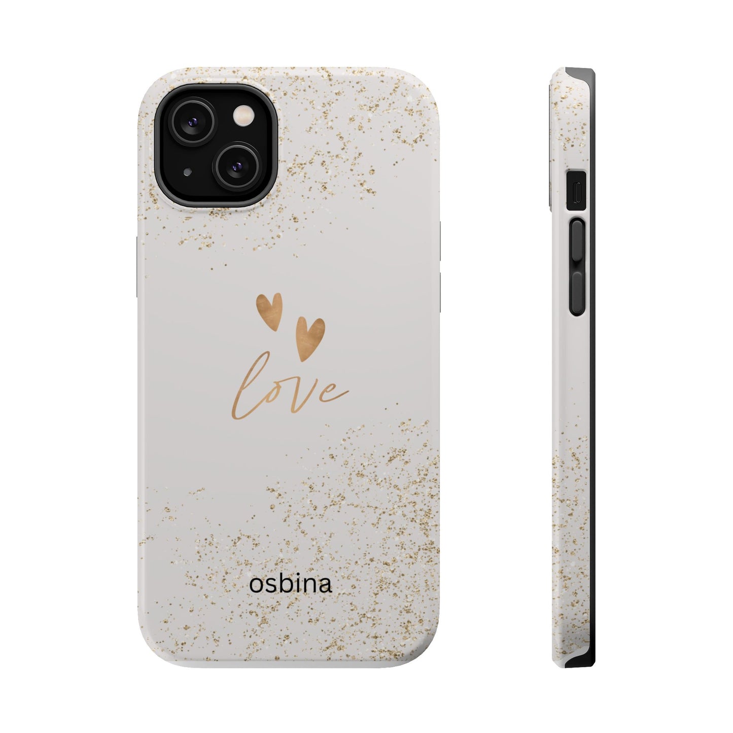 osbina | MagSafe compatible for iPhone | Golden Amour Phone Case | Modern Muse Collection