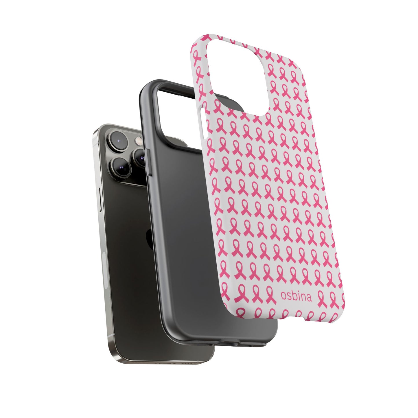 osbina | Limited Edition The Side by Side Pink Ribbon Case in Light Pink + Soft Pink + Hot Pink | The Pink October Collection | Inspired By