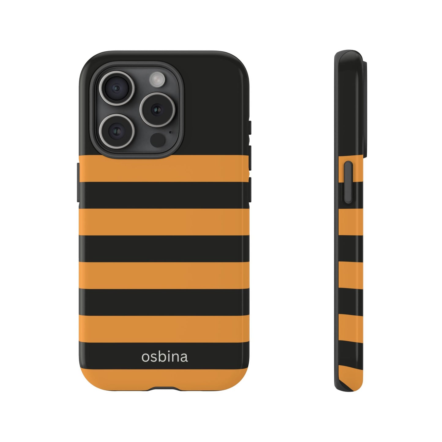 osbina | The Horizon Stripe Case in Black + Orange | The Season Collective
