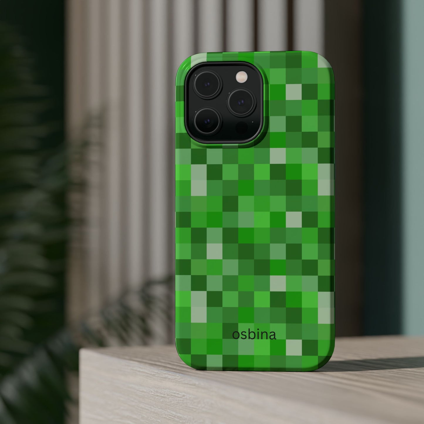 osbina | MagSafe compatible for iPhone | Mosaic Viridis Phone Case | Color Edit Collection