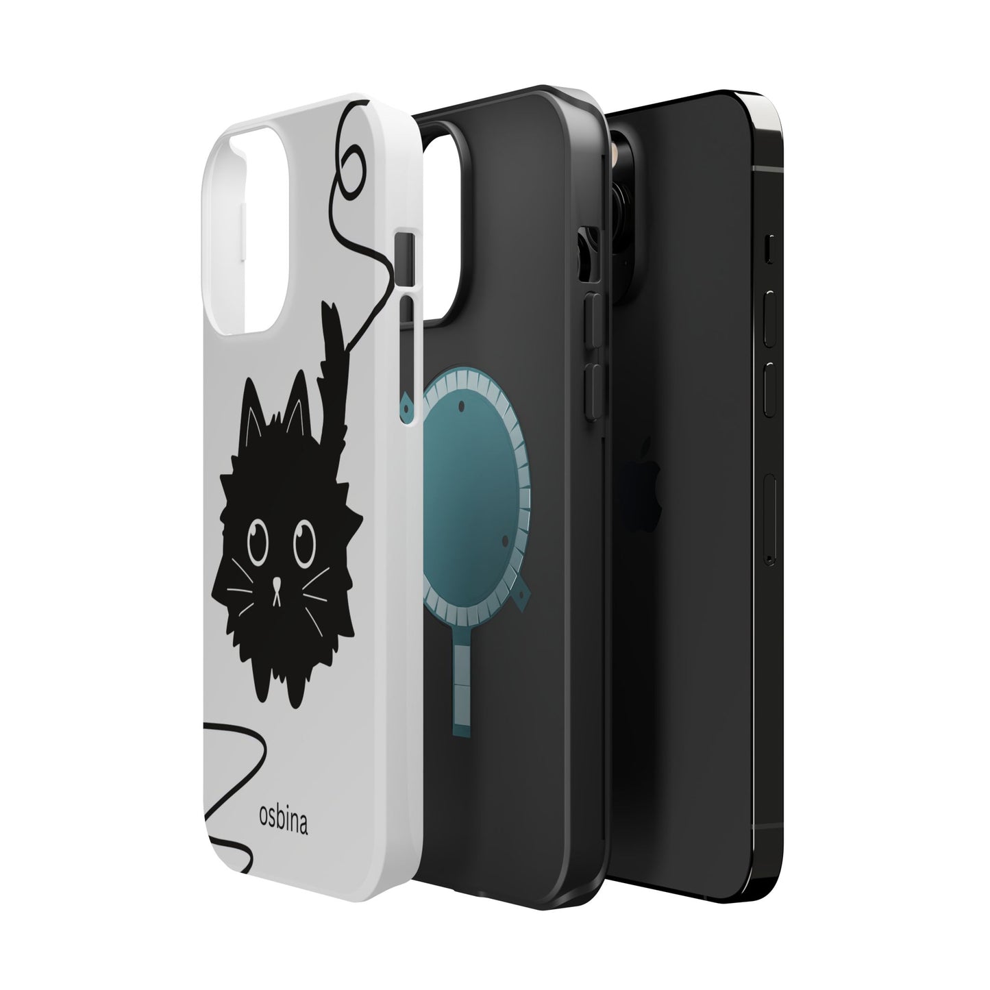 osbina | MagSafe compatible for iPhone | Midnight Couture Cat Phone Case | Season Collective Collection