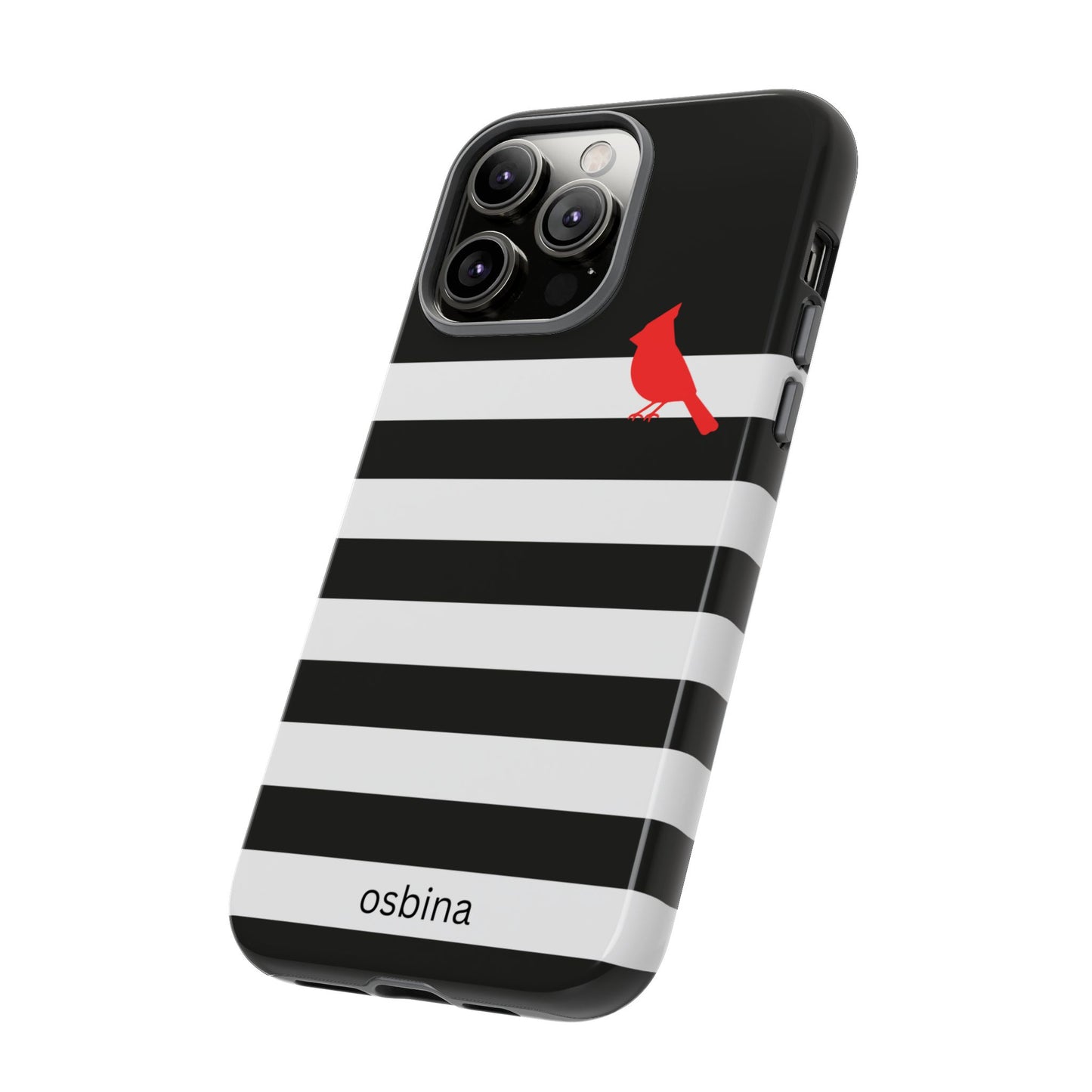 osbina | Redbird Edition Thinking of You Phone Case Black & White Stripe | Inspired By Collection