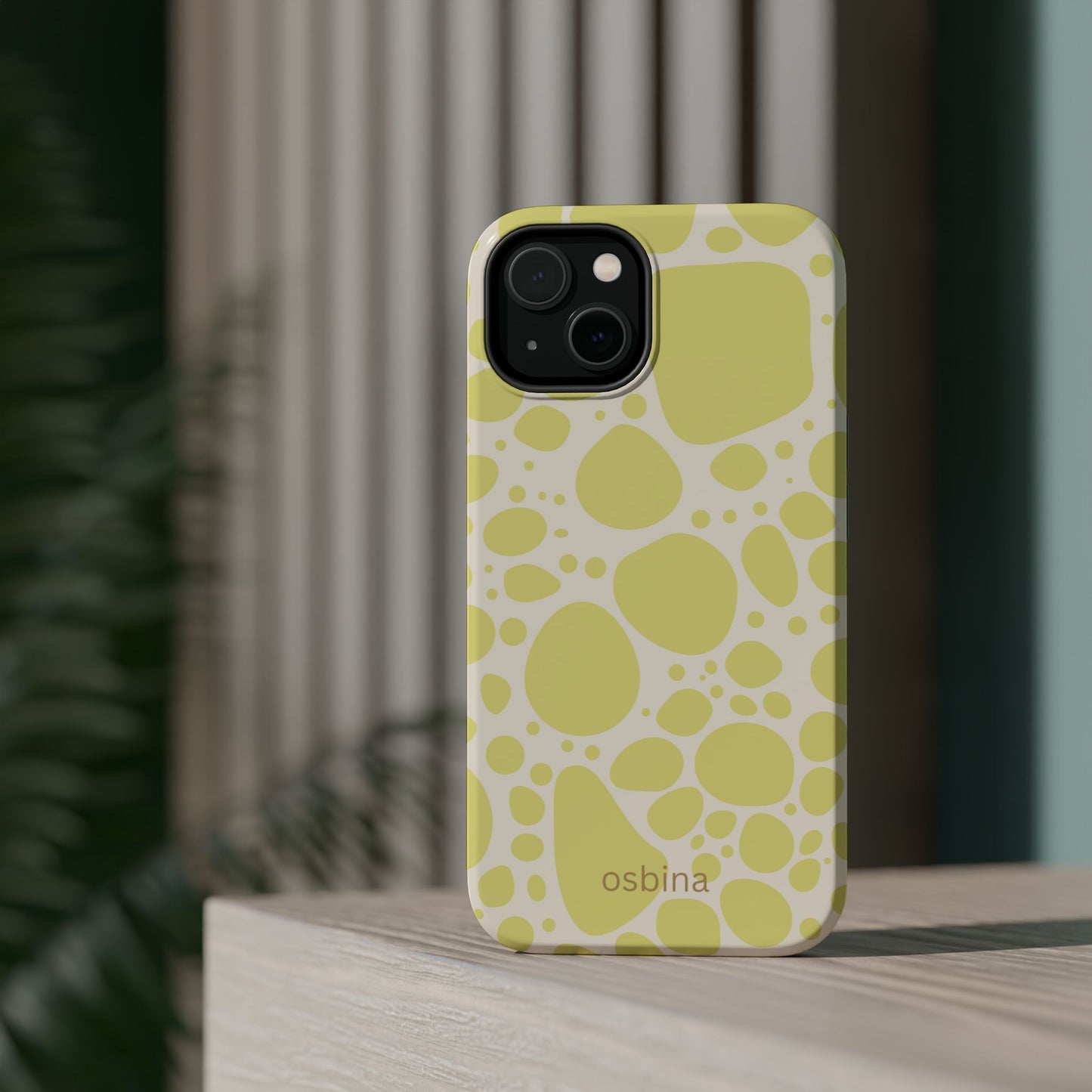 osbina | MagSafe compatible for iPhone | The Chartreuse Mirage Phone Case | Color Edit Collection