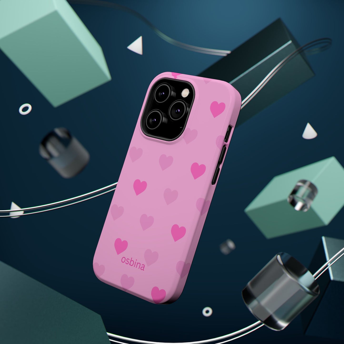 osbina | MagSafe compatible for iPhone | The Blushing Hearts Case | YAYOU Collection Supporting Shine Like Sable