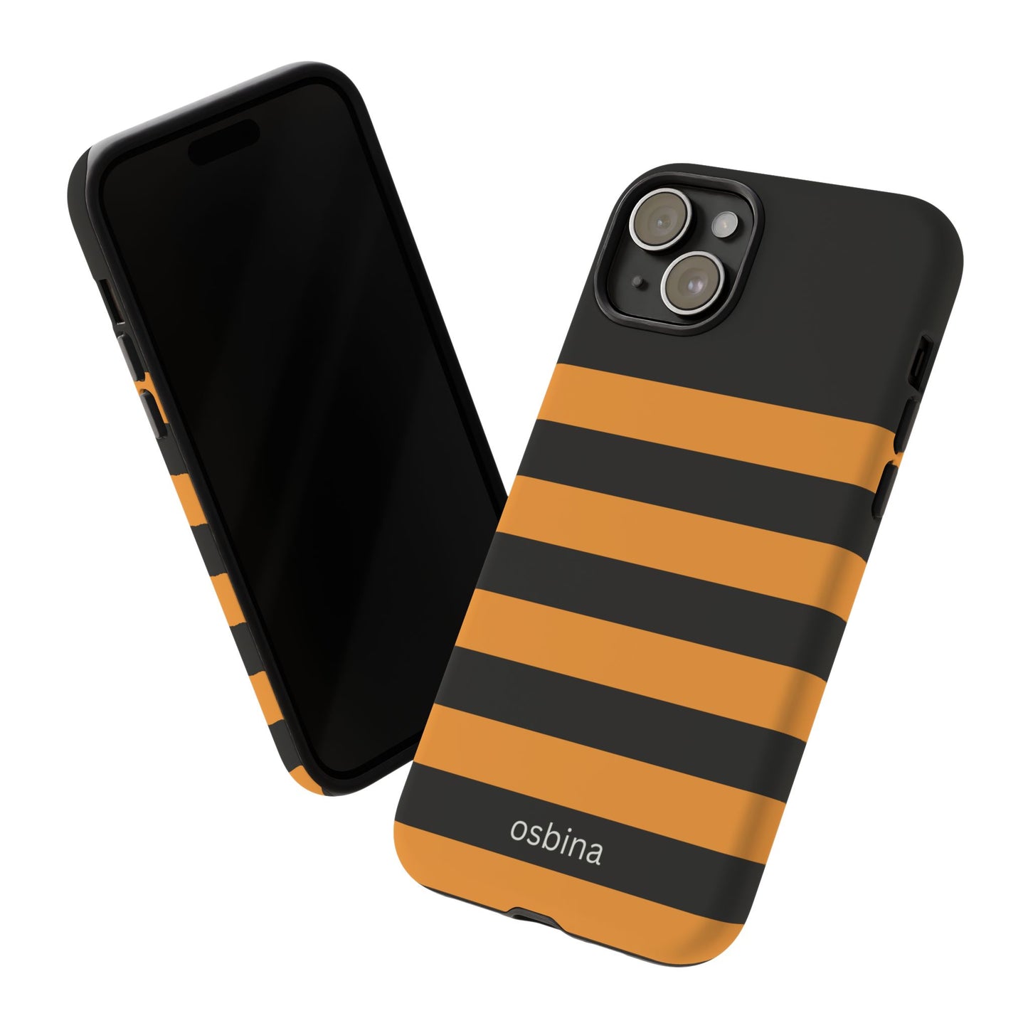 osbina | The Horizon Stripe Case in Black + Orange | The Season Collective