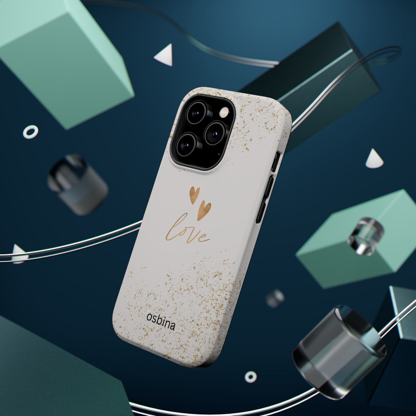 osbina | MagSafe compatible for iPhone | Golden Amour Phone Case | Modern Muse Collection