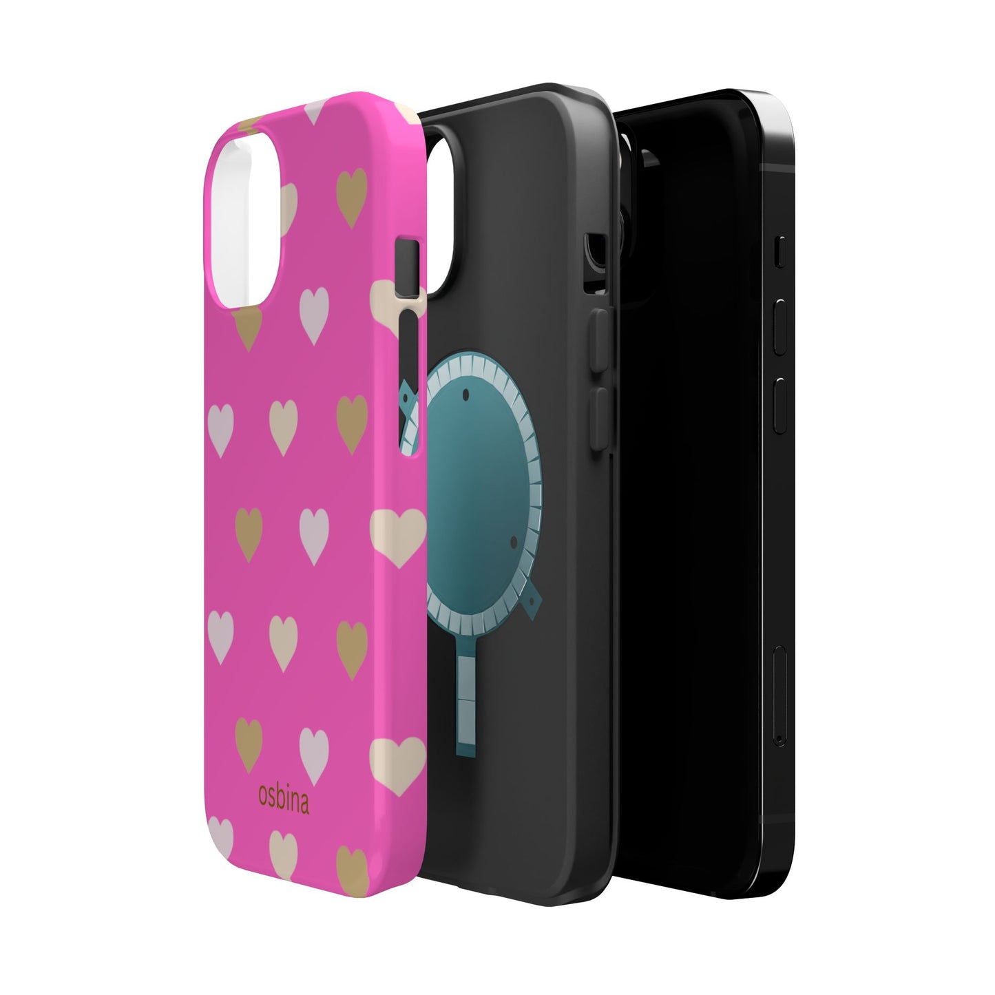 osbina | MagSafe compatible for iPhone | The Golden Hour Hearts Case | YAYOU Collection Supporting Shine Like Sable