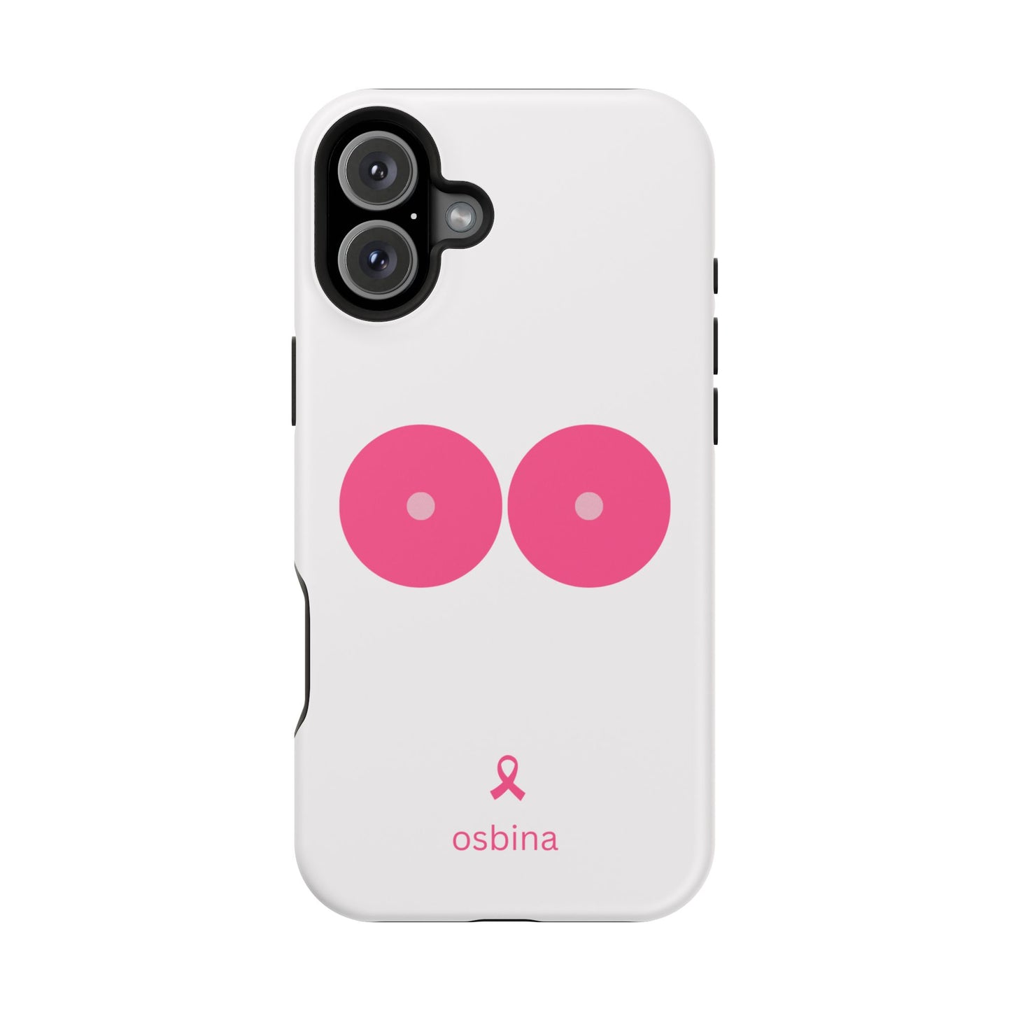 osbina | MagSafe compatible for iPhone | Limited Edition The Check Your Tatas Case in Light Pink + Soft Pink + Hot Pink | The Pink October Collection | Inspired By