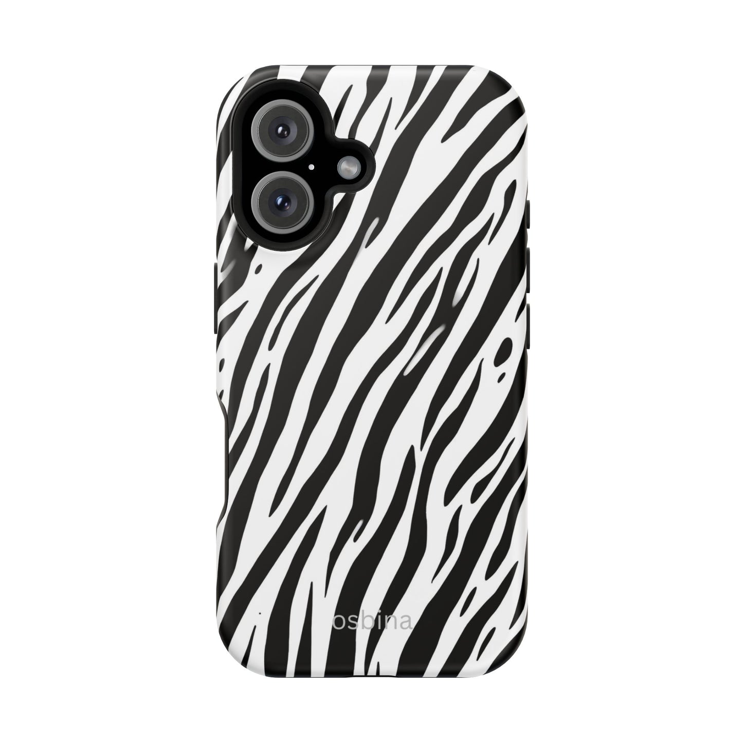 osbina | MagSafe Compatible for iPhone | The Bengal Bold Stripe Case in White + Black | The Season Collective